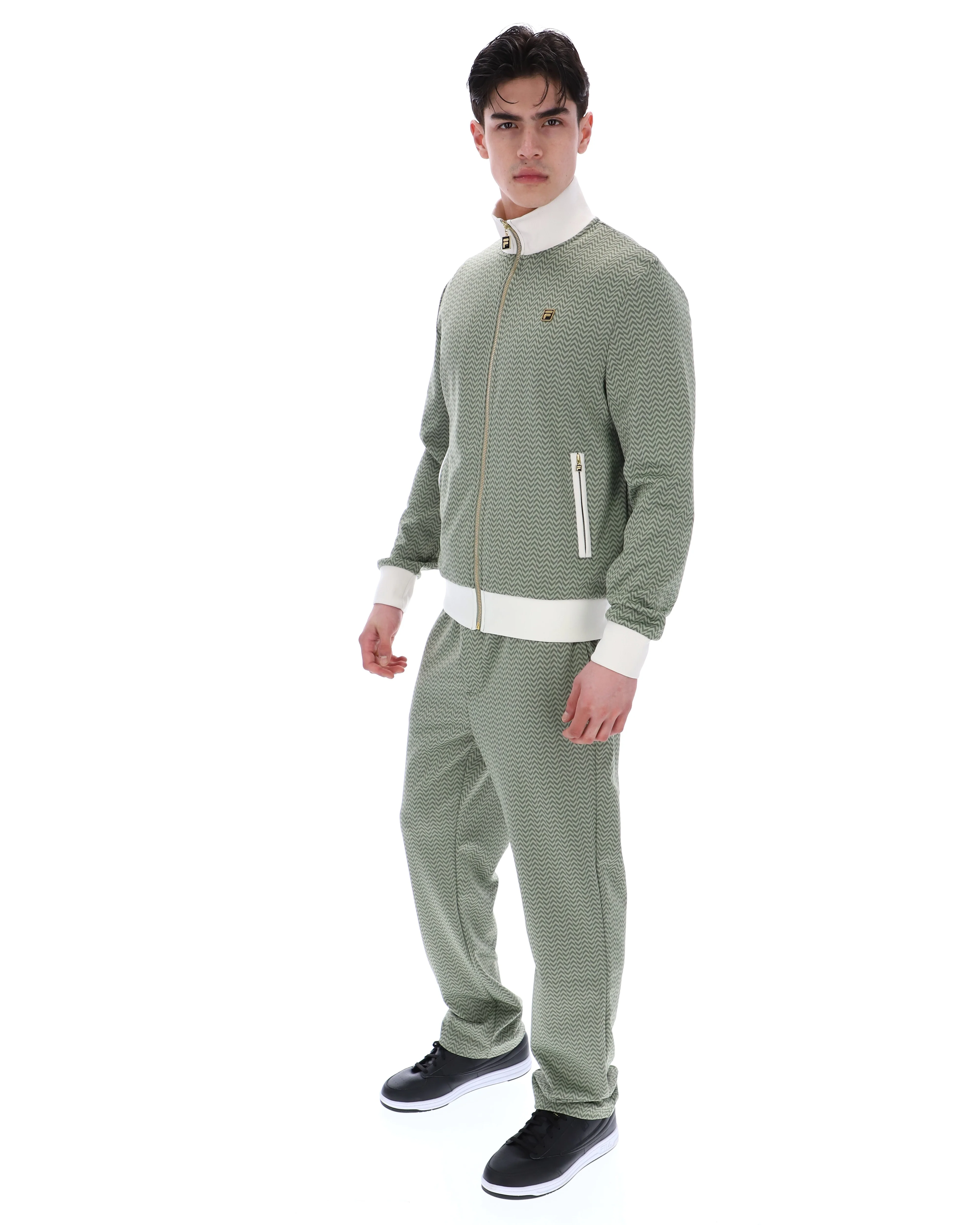 Sea Foam Mathers Herringbone Track Top - Image 5