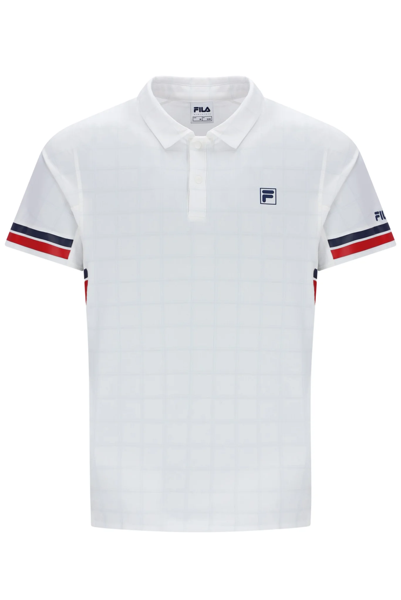 Pattern White Men’s Polo Tennis T-Shirt