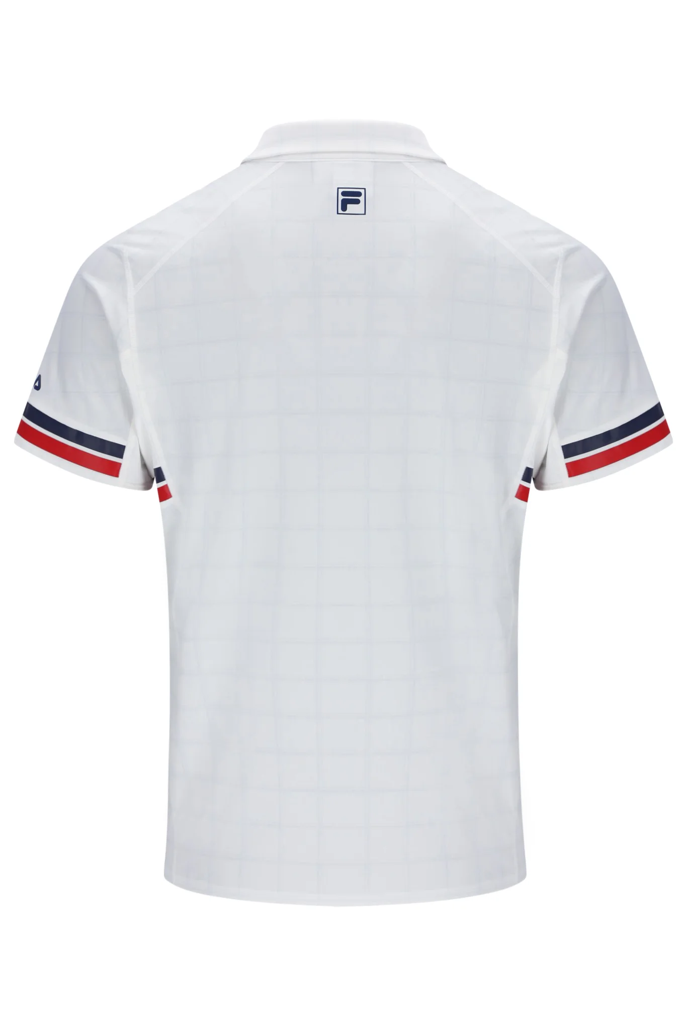 Pattern White Men’s Polo Tennis T-Shirt - Image 2