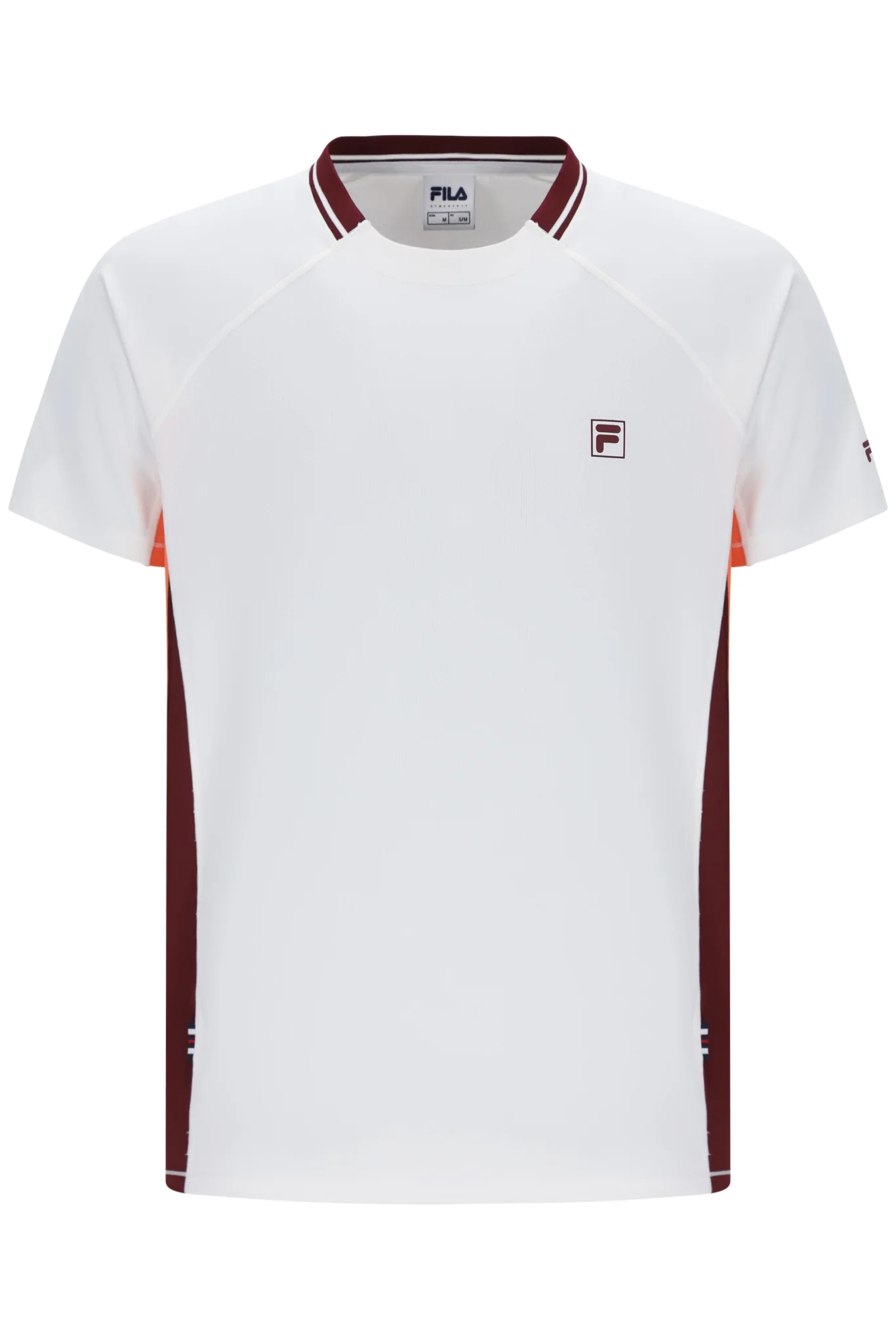 White Men’s Round Neck Tennis T-Shirt