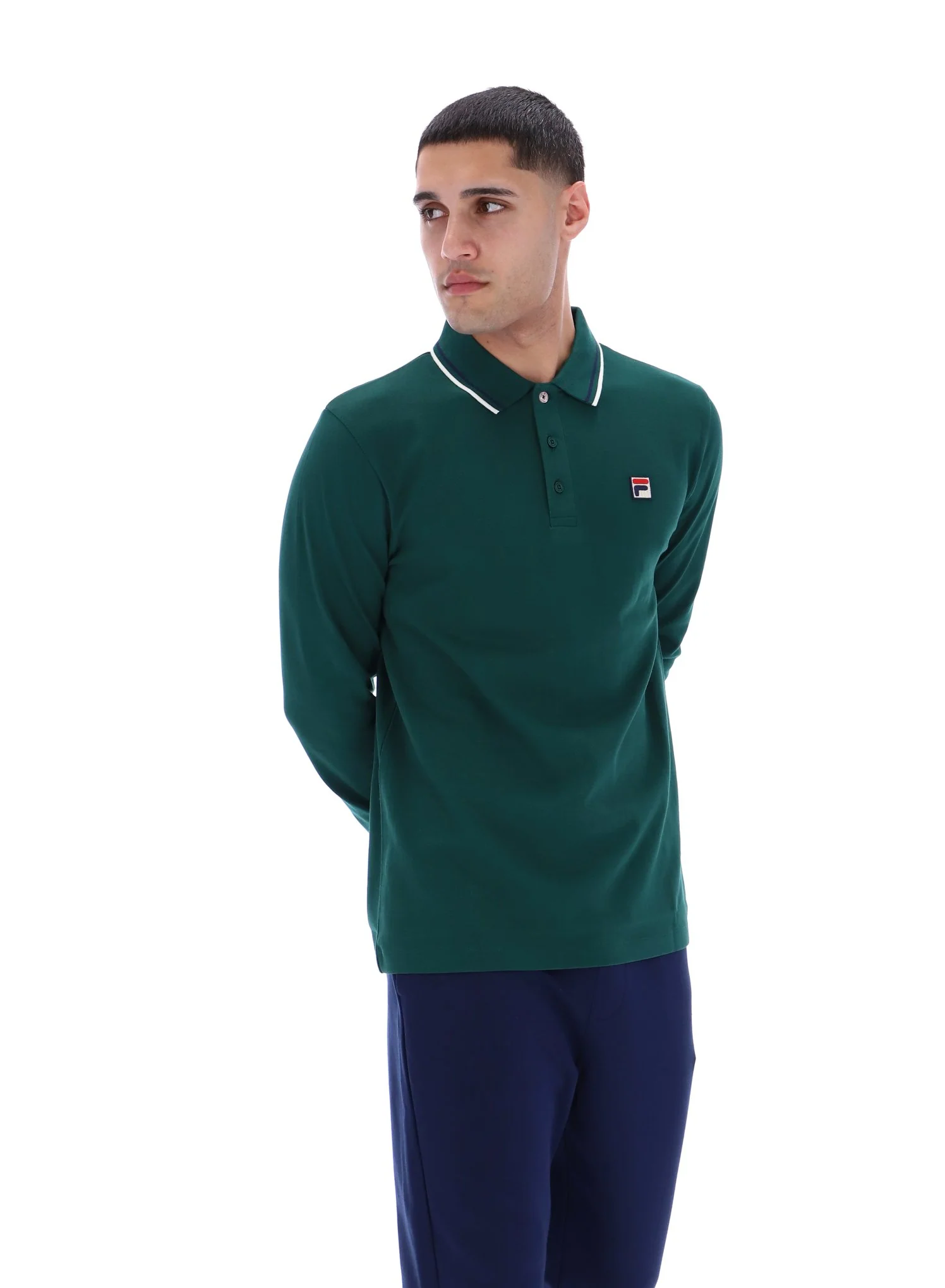 Rain Forest Monte Tipped Collar Long Sleeve Polo - Image 2
