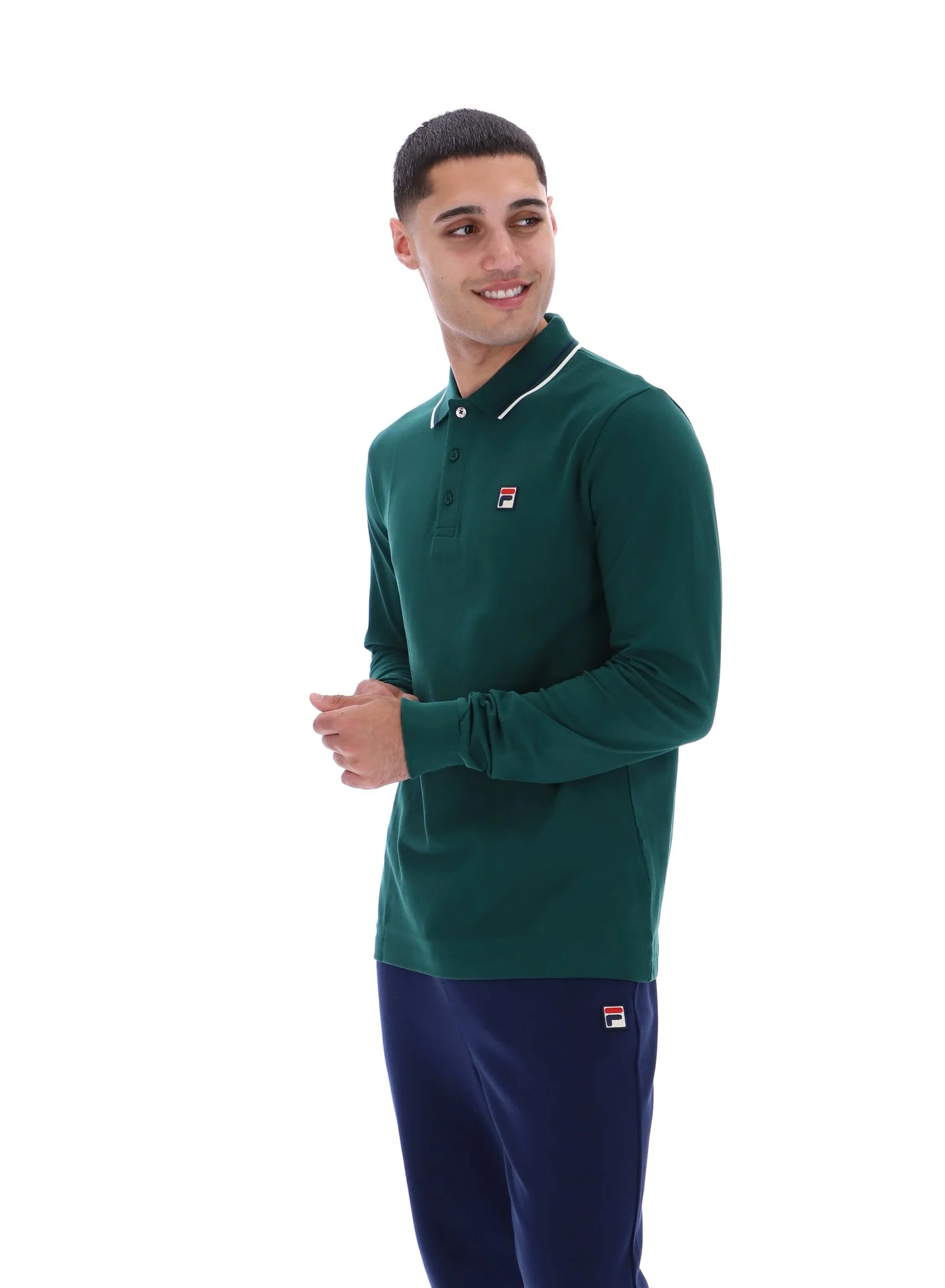 Rain Forest Monte Tipped Collar Long Sleeve Polo - Image 3