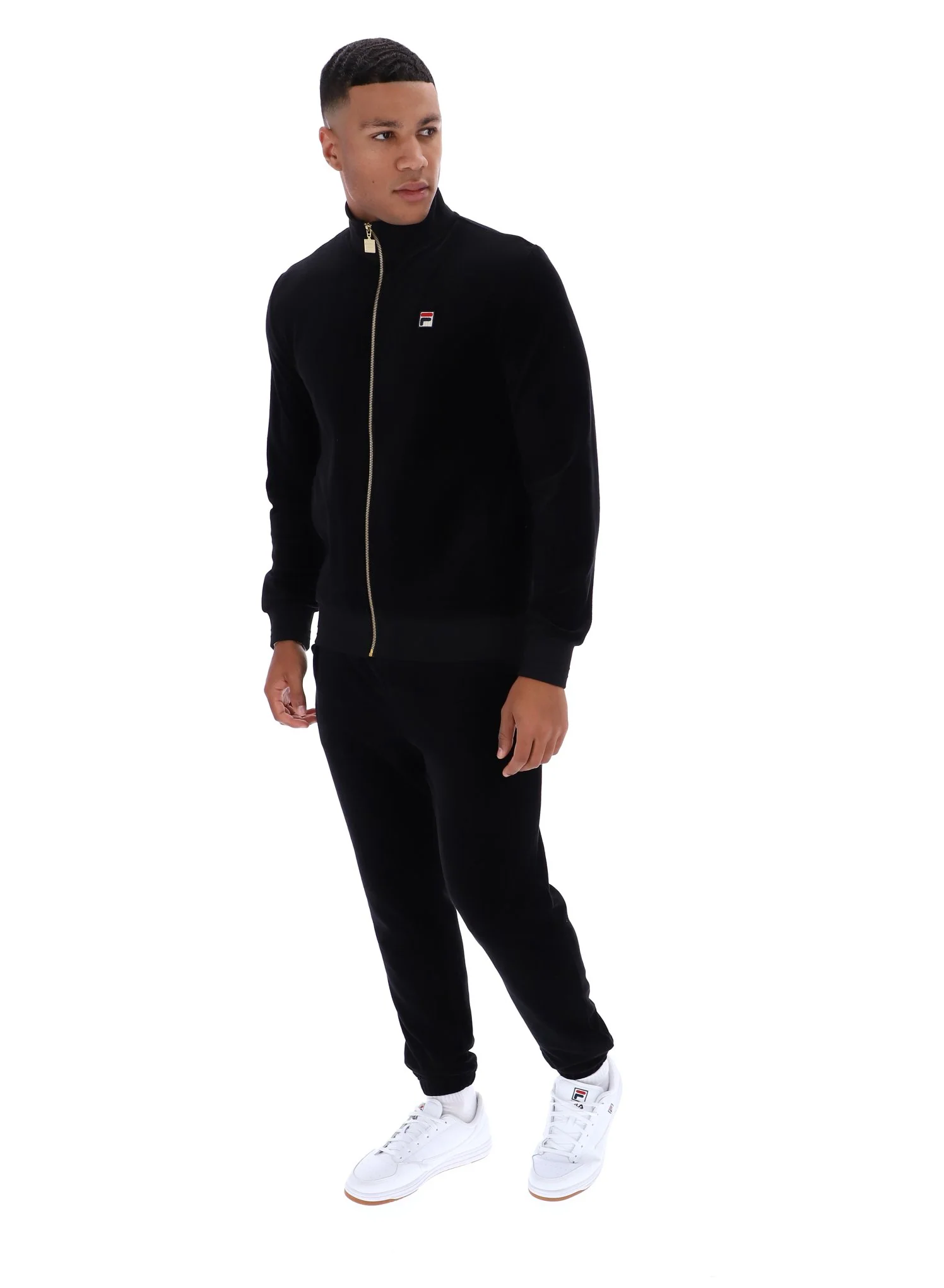 Black Nero Velour Track Top - Image 4