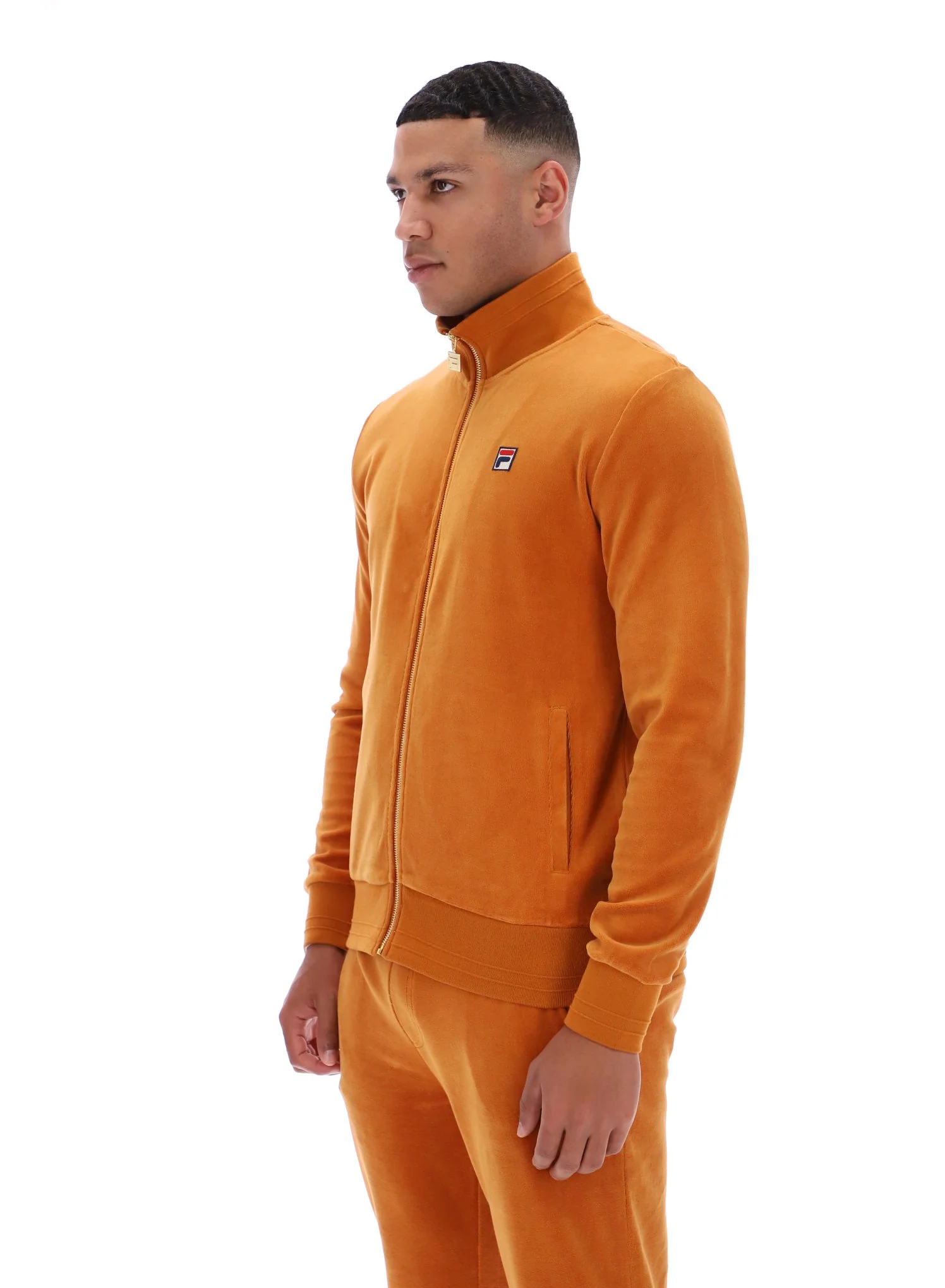Pumpkin Spice Nero Velour Track Top - Image 3
