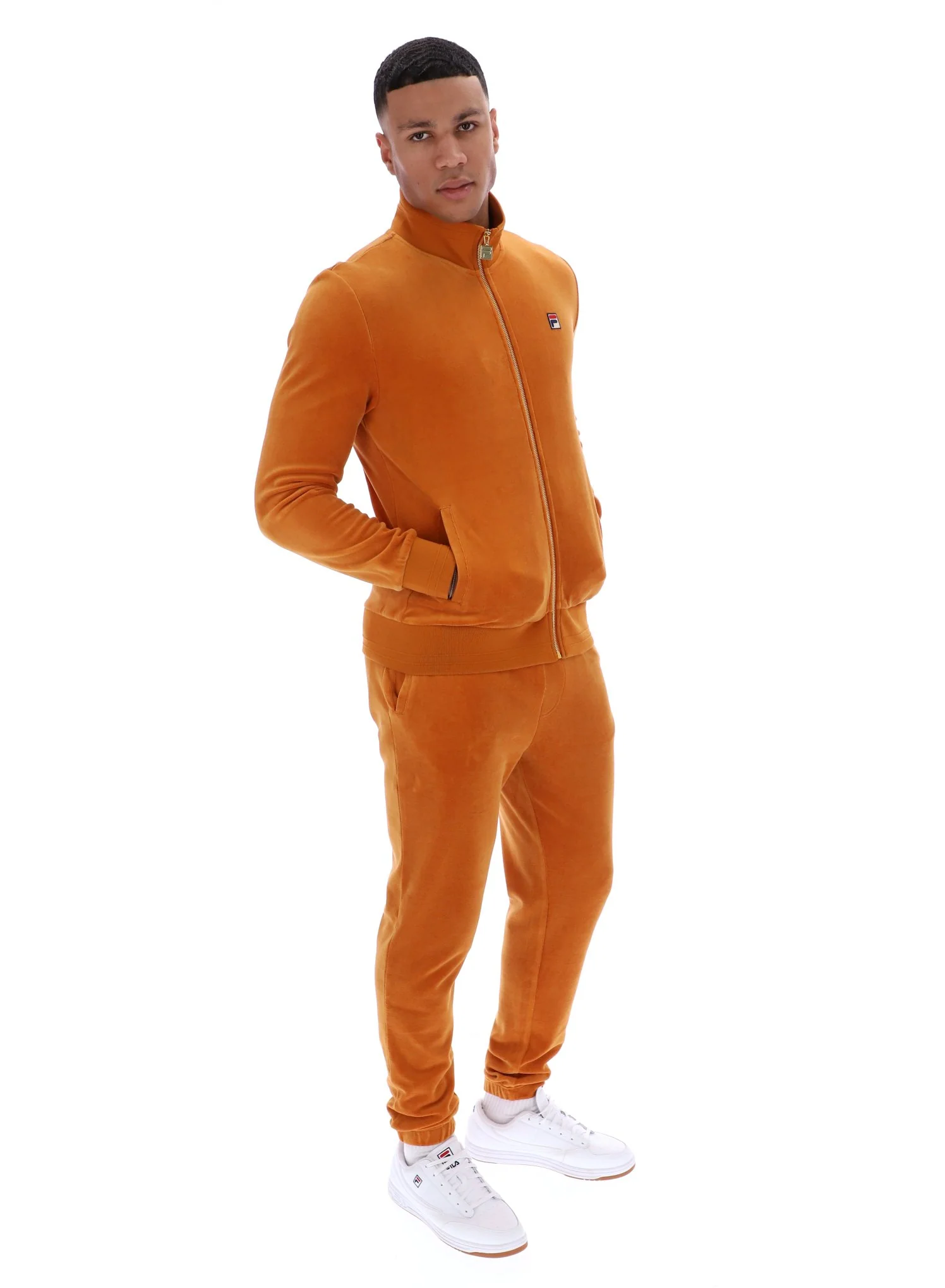 Pumpkin Spice Nero Velour Track Top - Image 6