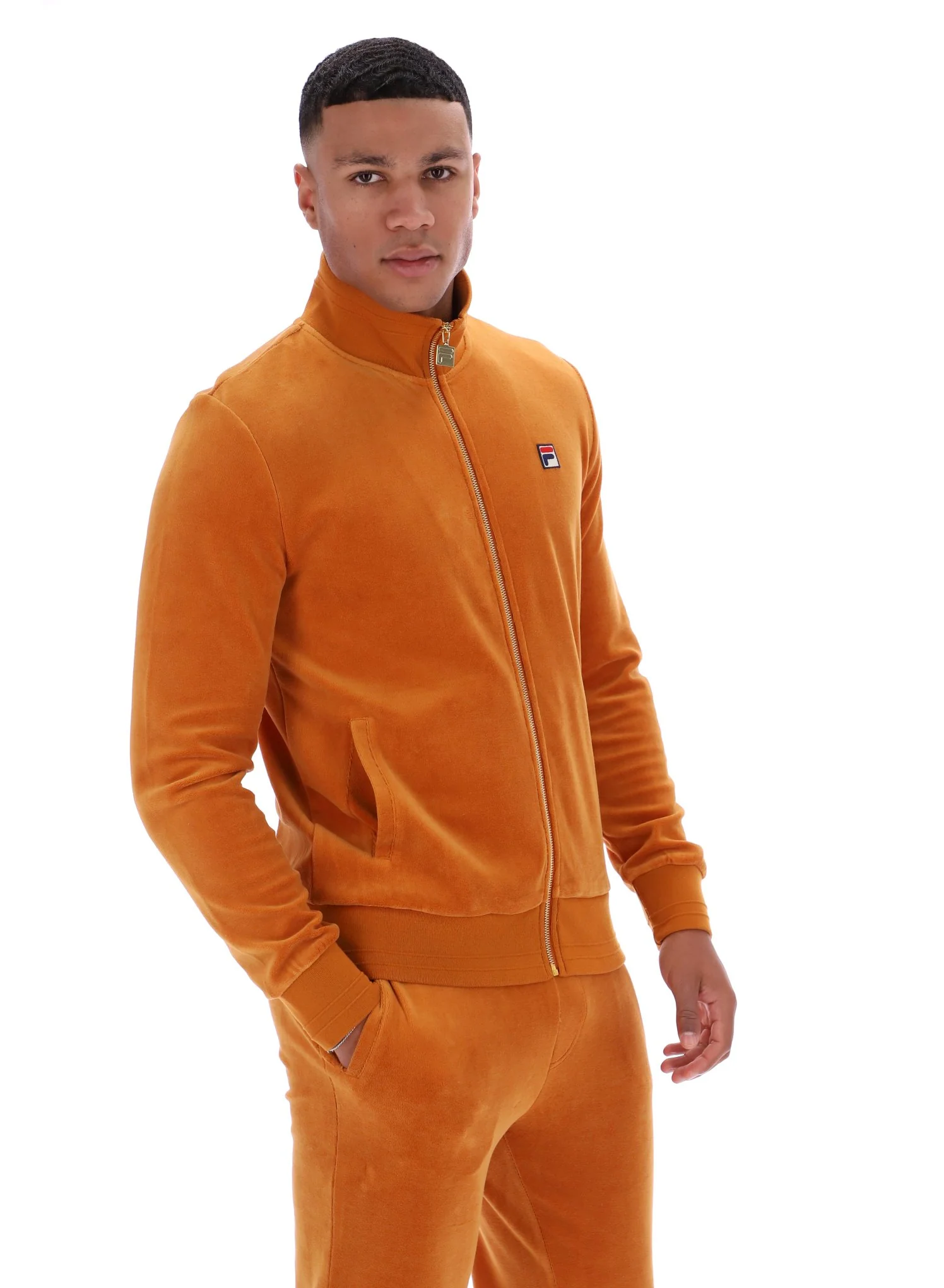 Pumpkin Spice Nero Velour Track Top - Image 7