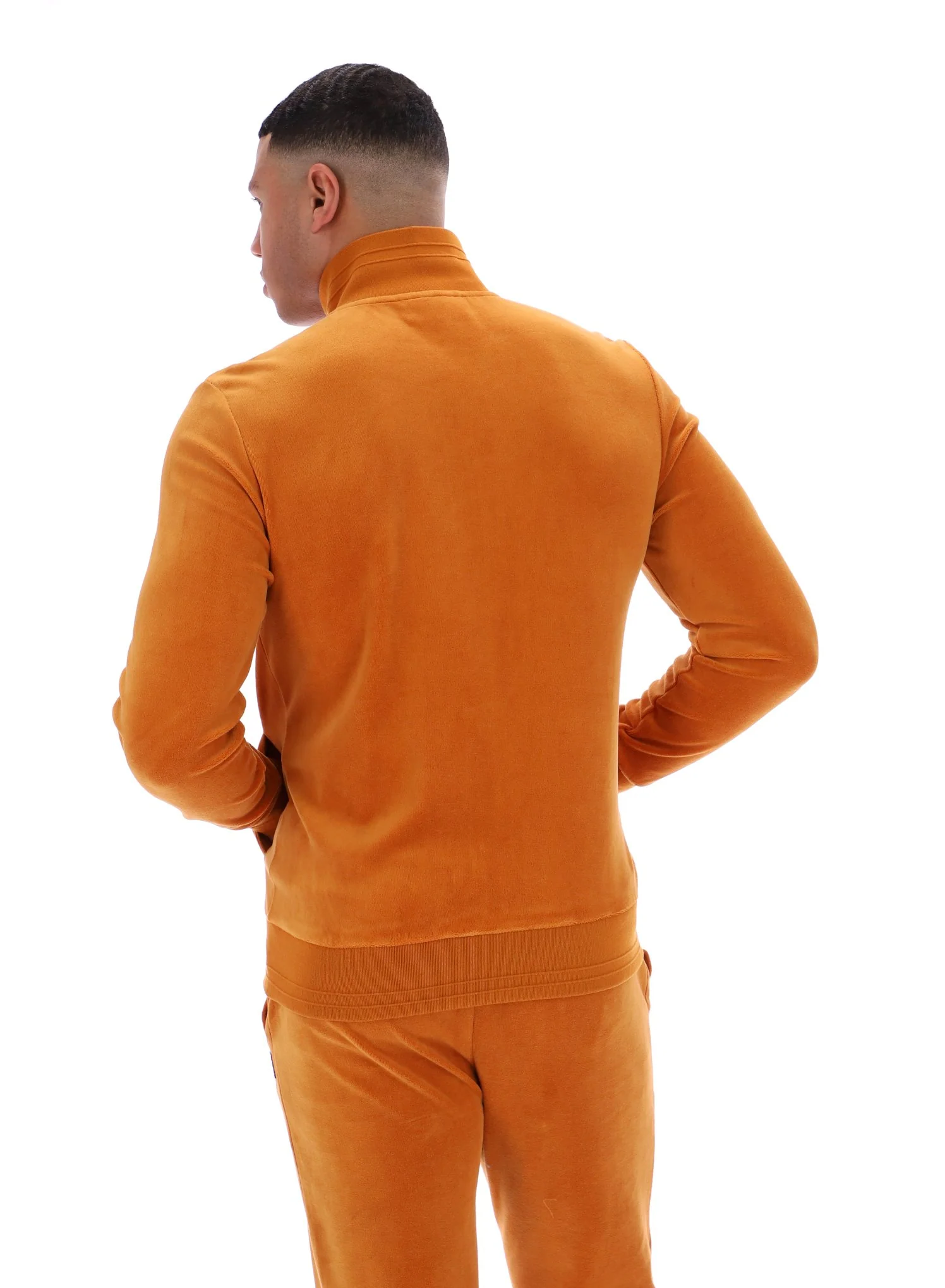 Pumpkin Spice Nero Velour Track Top - Image 8