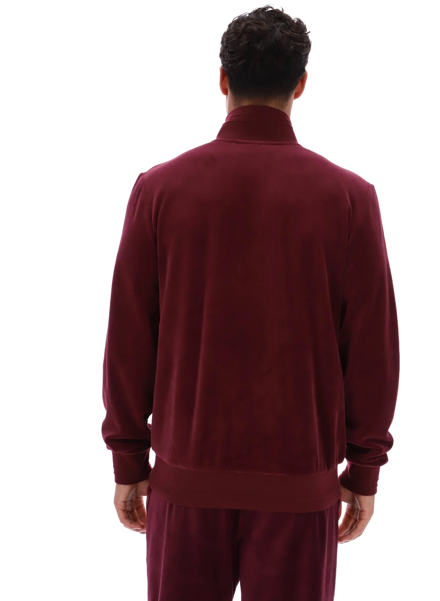 Fig Nero Velour Track Top - Image 7