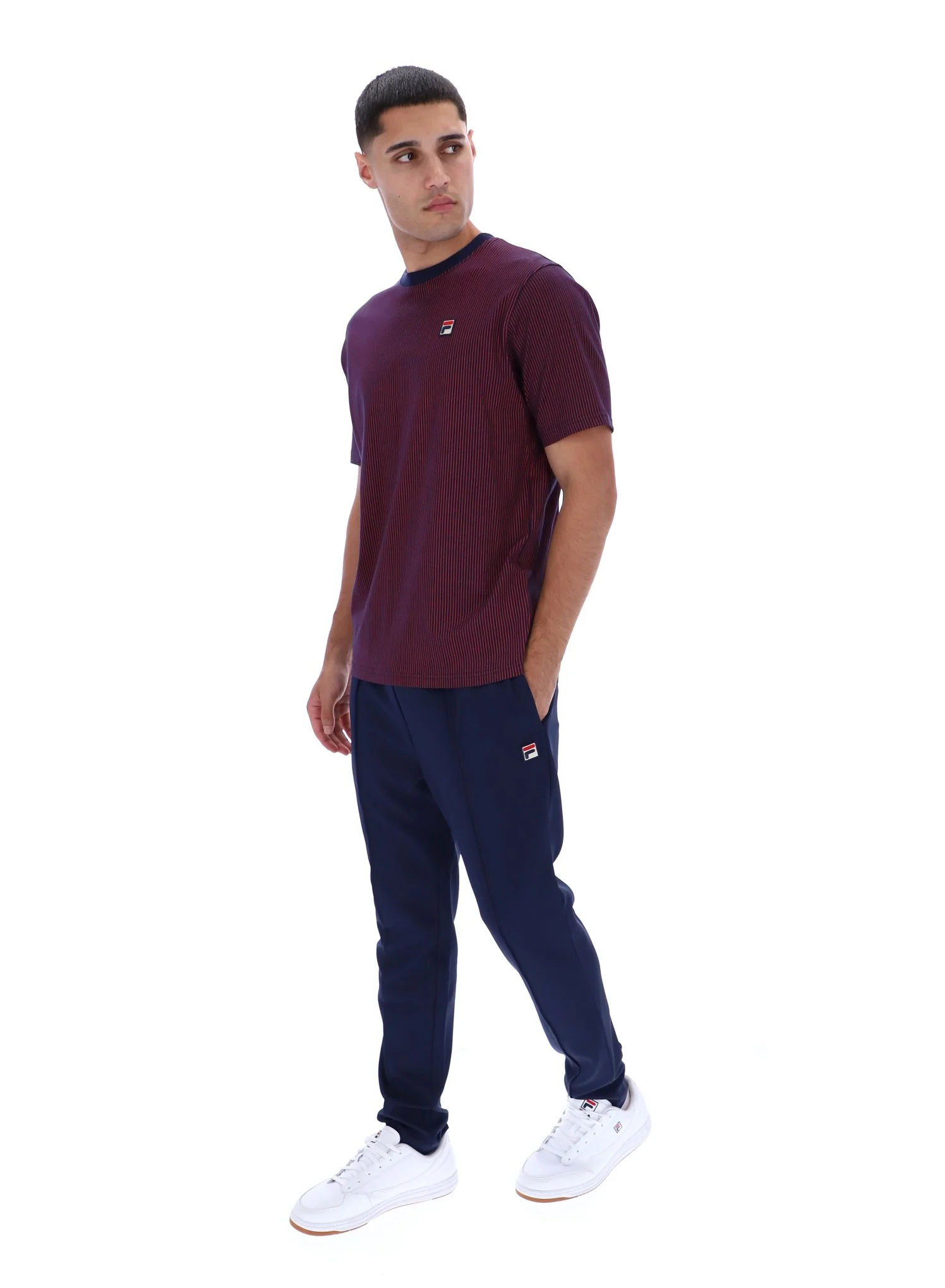 Fila Navy Nilo Printed Pinstripe T-Shirt - Image 4