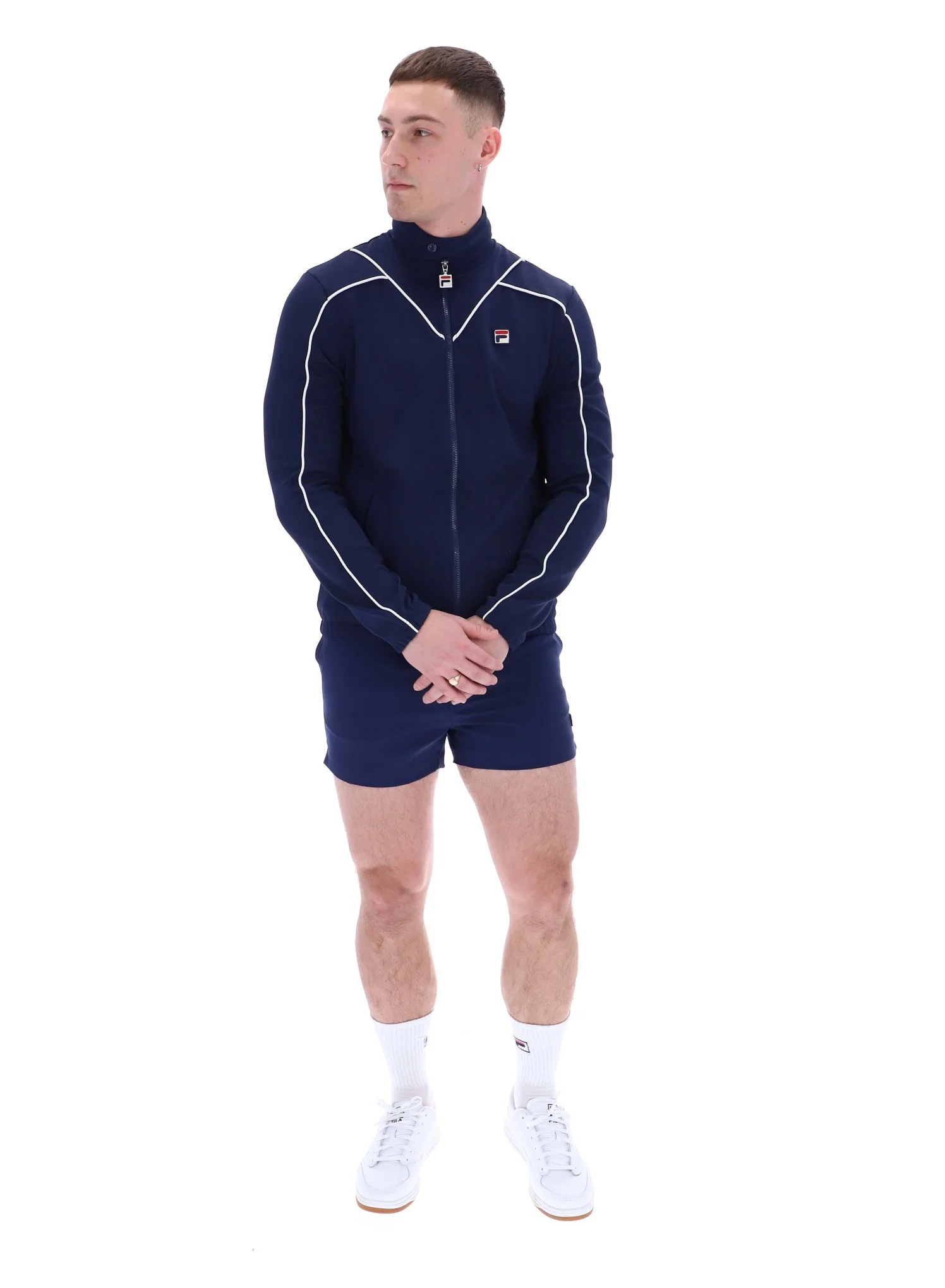 Fila Navy Noble Archive Piping Track Top - Image 3