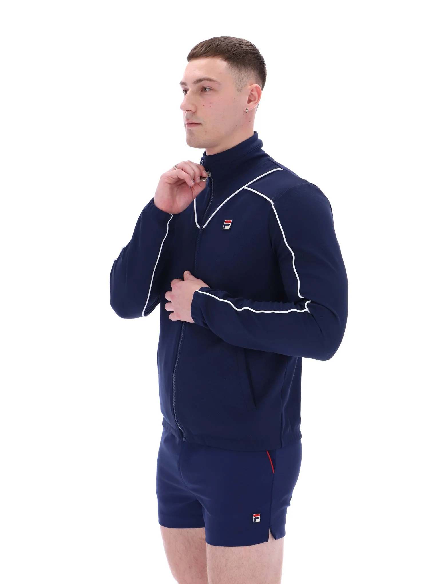 Fila Navy Noble Archive Piping Track Top - Image 4