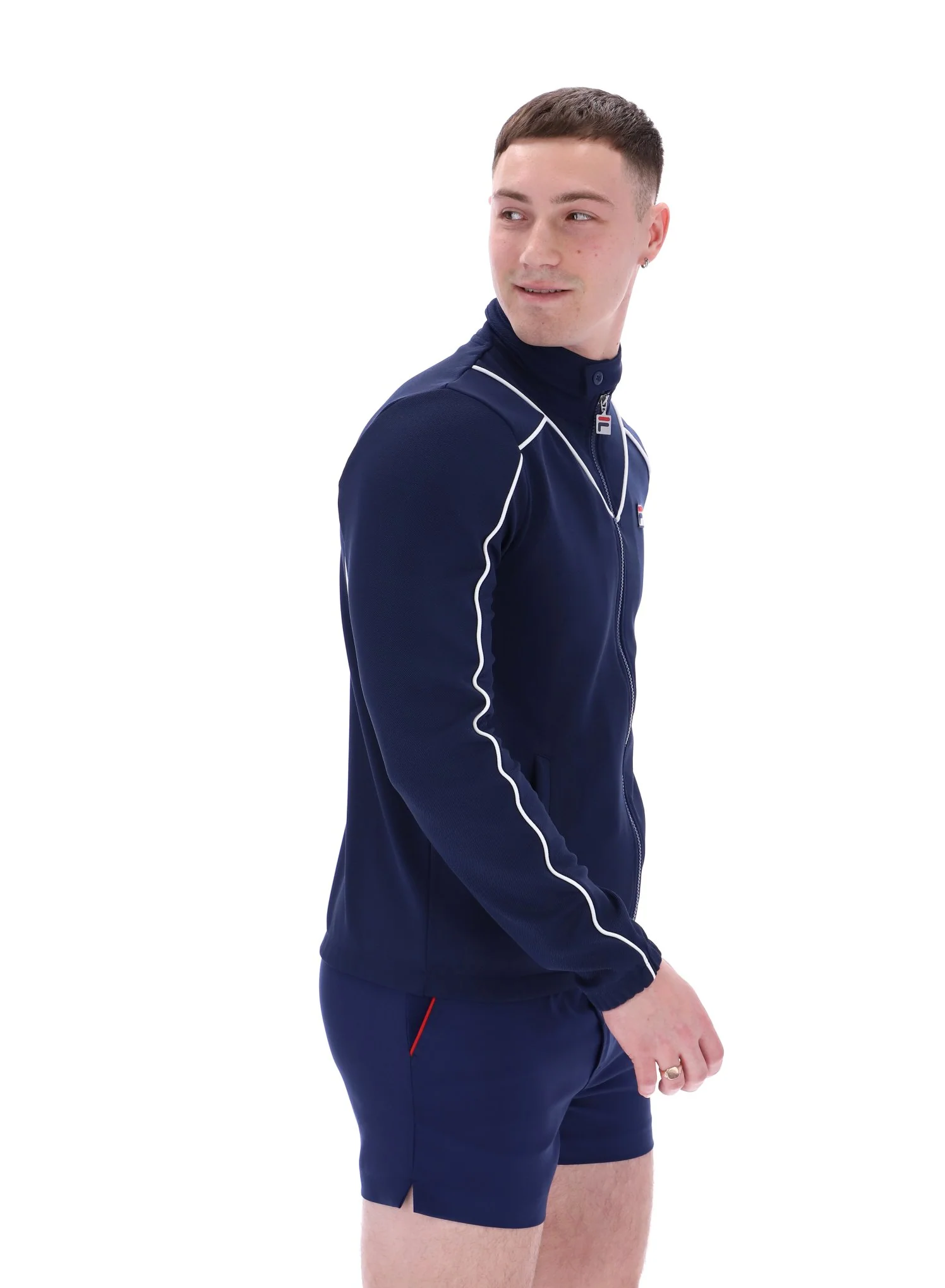 Fila Navy Noble Archive Piping Track Top - Image 5