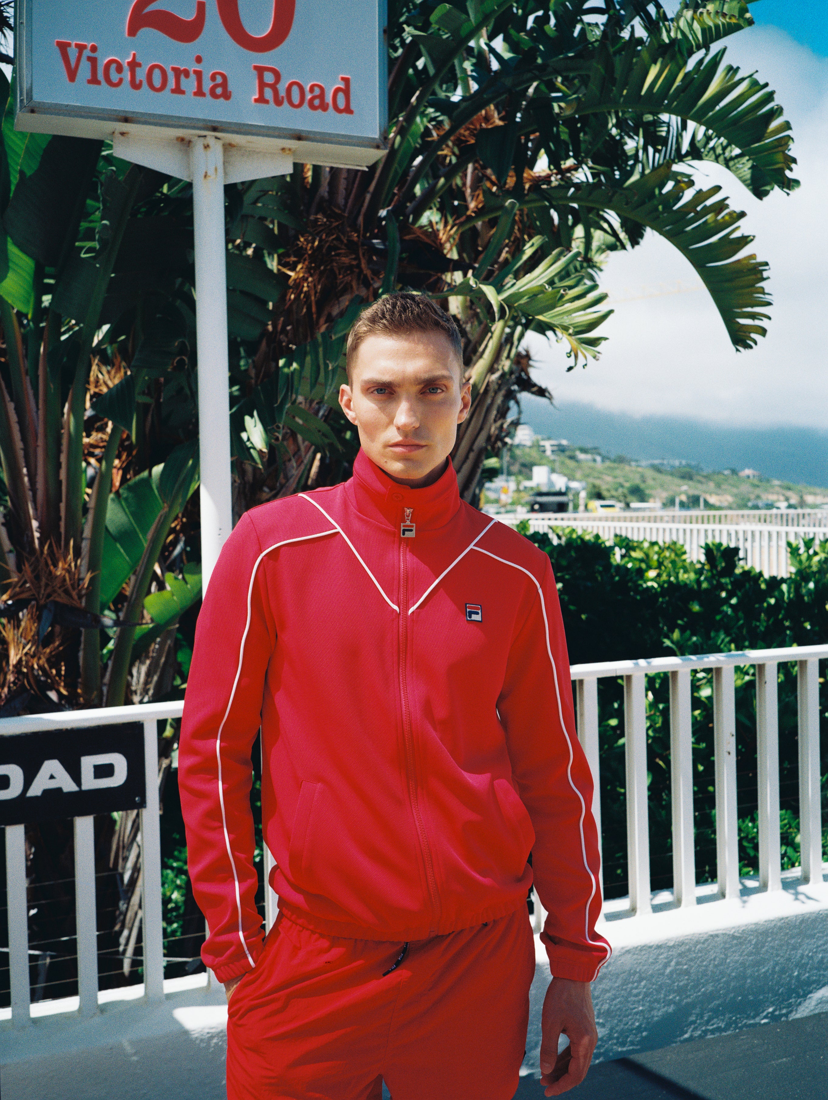 Fila Red Noble Archive Piping Track Top