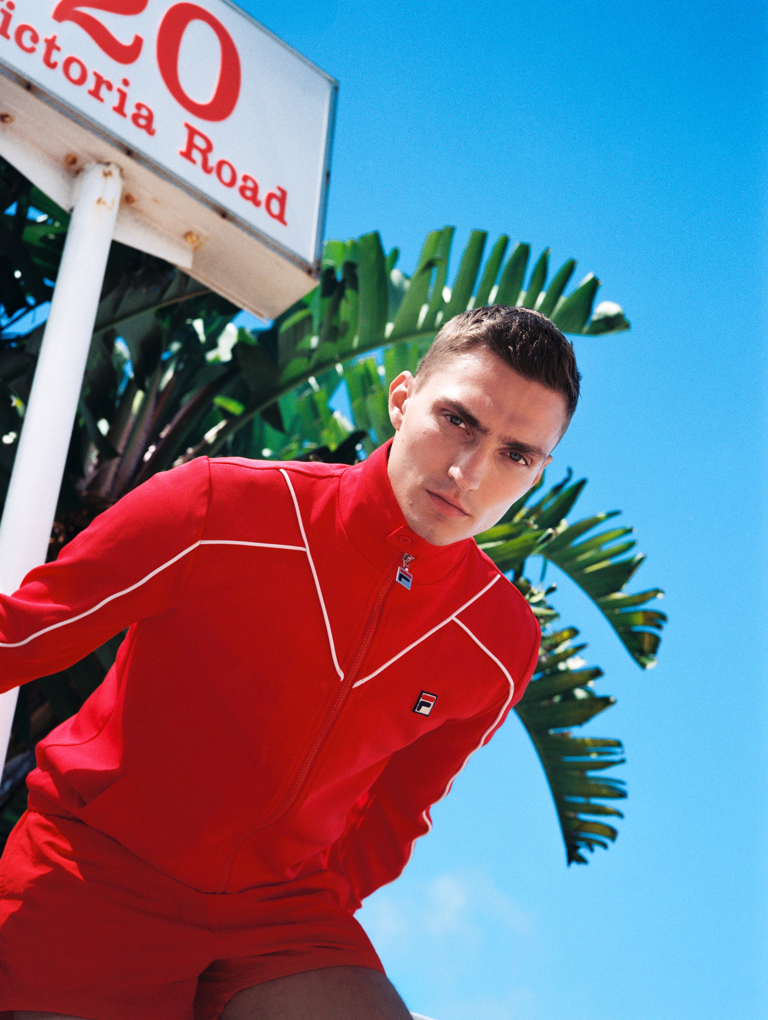 Fila Red Noble Archive Piping Track Top - Image 3