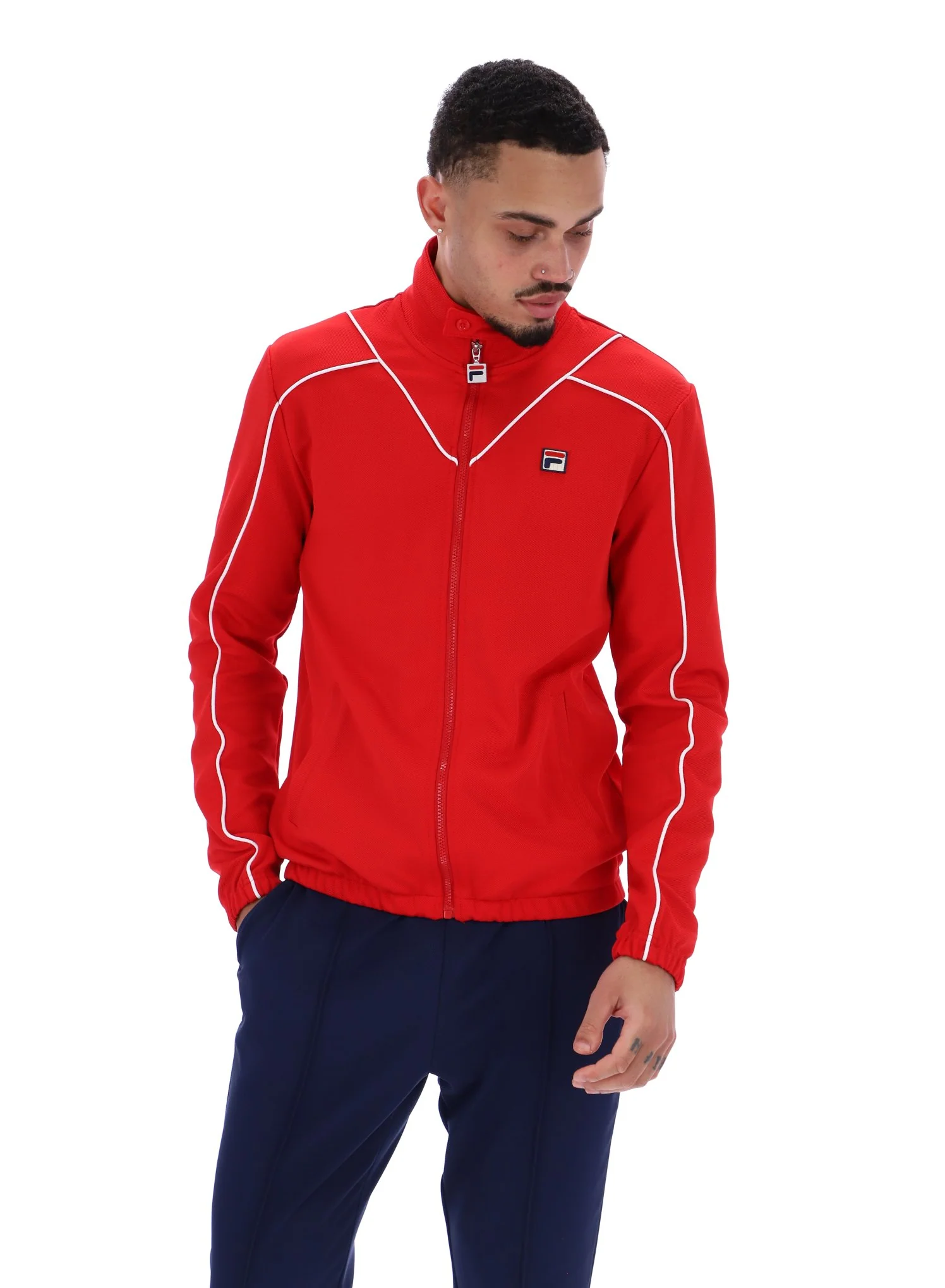 Fila Red Noble Archive Piping Track Top - Image 6