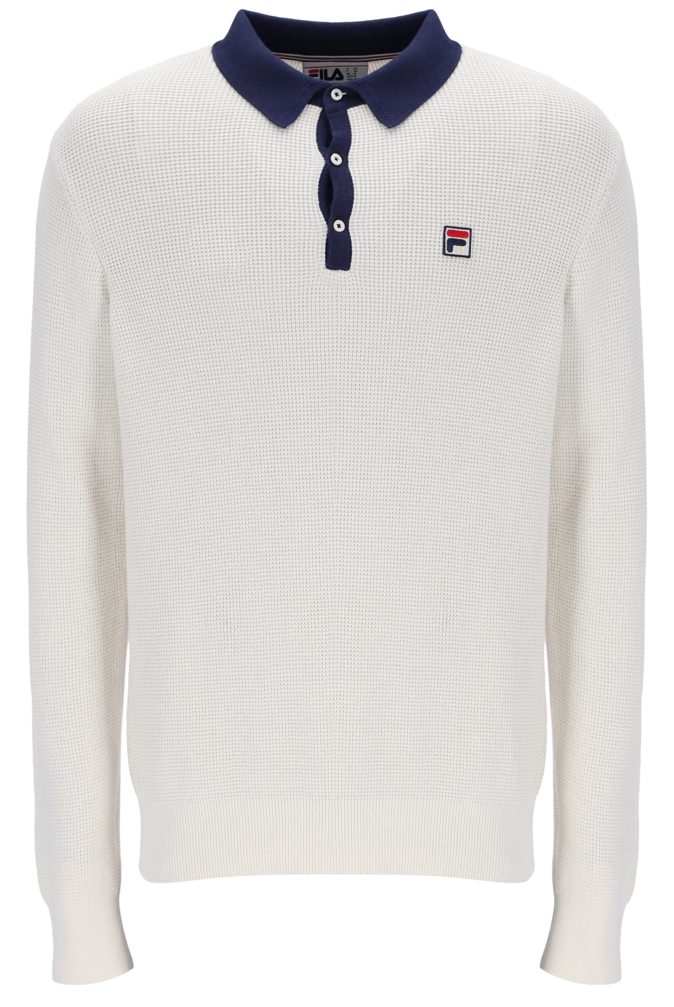 Gardenia Nowell Waffle Knit Long Sleeve Polo - Image 6