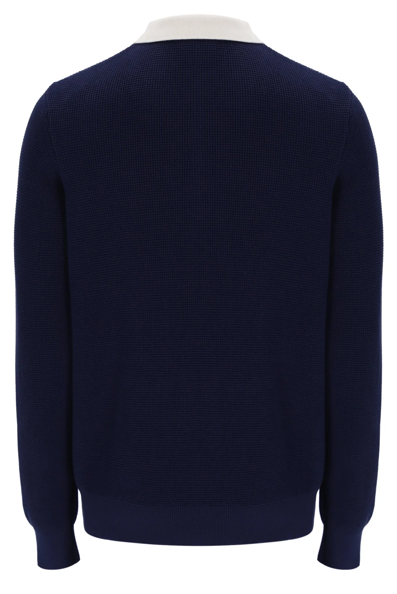 Fila Navy Nowell Waffle Knit Long Sleeve Polo - Image 7