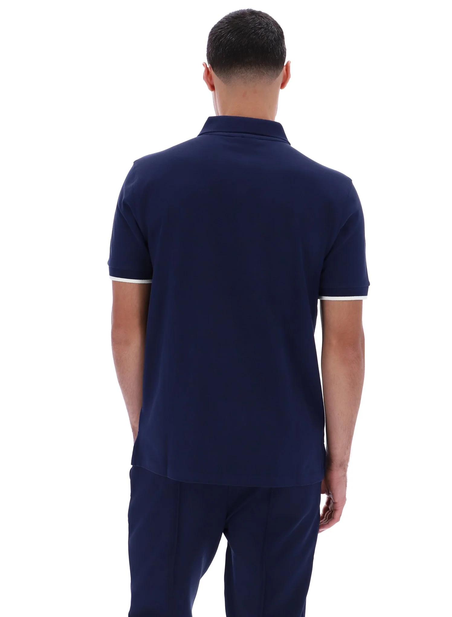 Fila Navy Pablo Three-Button Tipped Rib Polo Shirt - Image 6