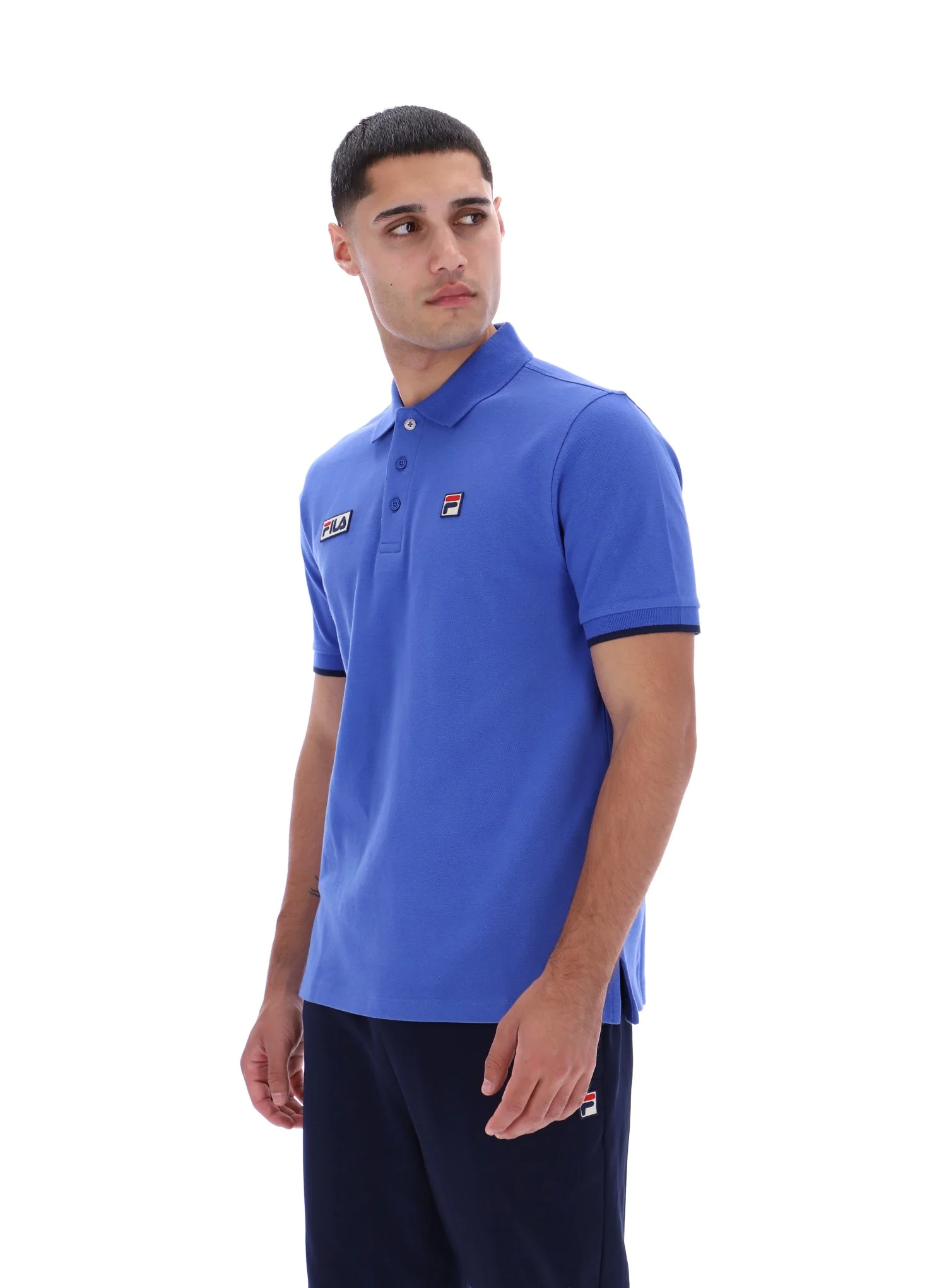 Dazzling Blue Pablo Three-Button Tipped Rib Polo Shirt - Image 6