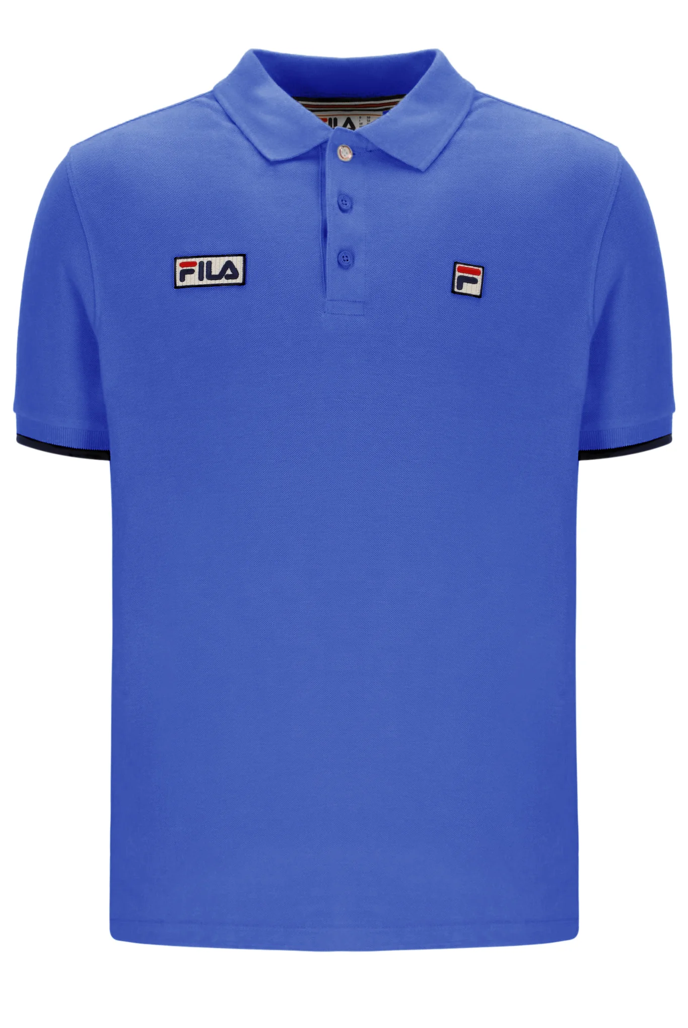 Dazzling Blue Pablo Three-Button Tipped Rib Polo Shirt - Image 8