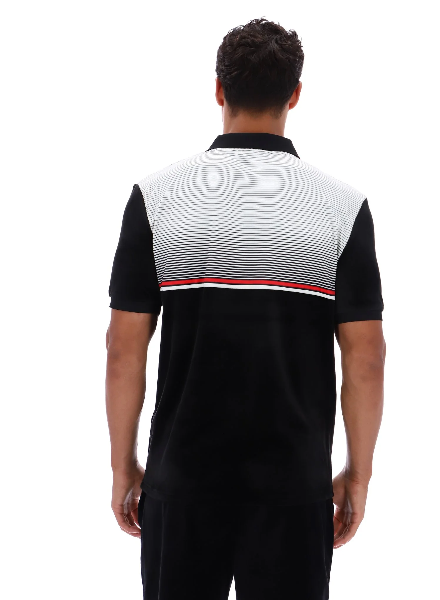 Black Paco Zip Up Velour Polo - Image 6