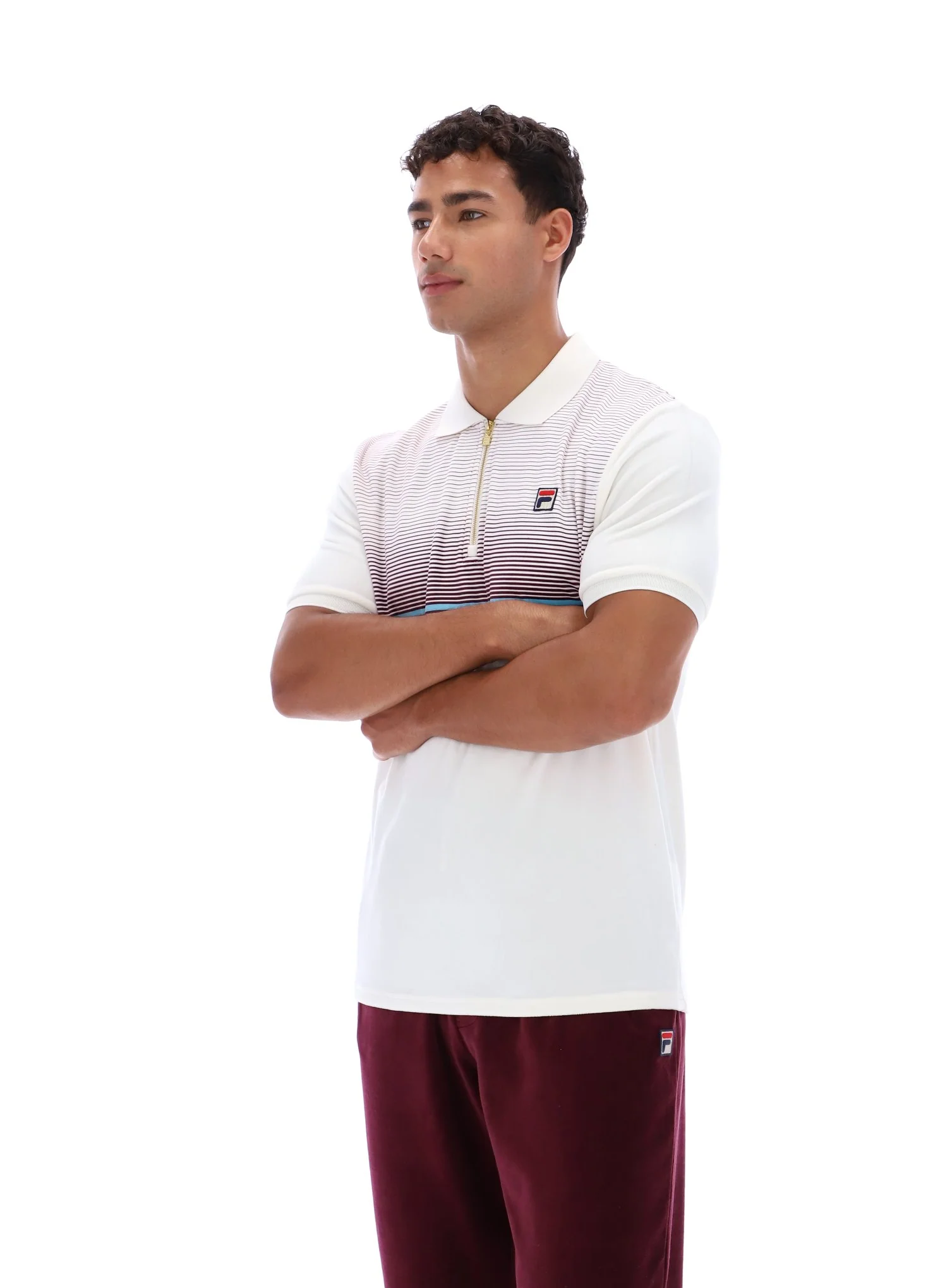 Gardenia Paco Zip Up Velour Polo - Image 2