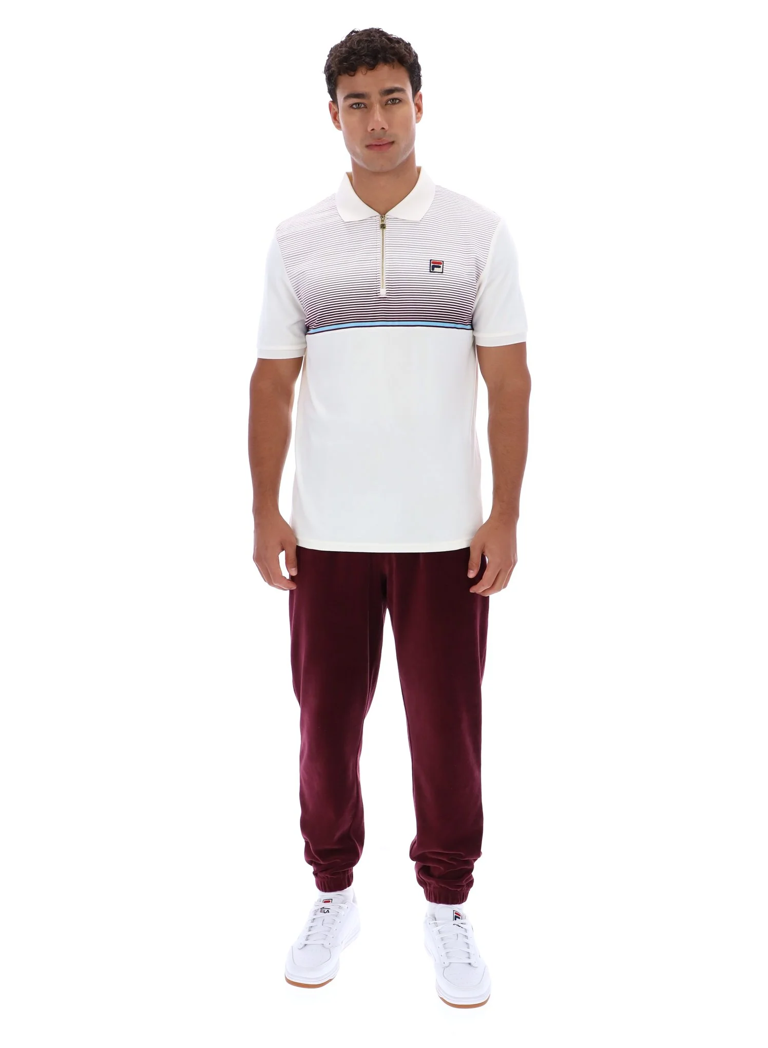 Gardenia Paco Zip Up Velour Polo - Image 3