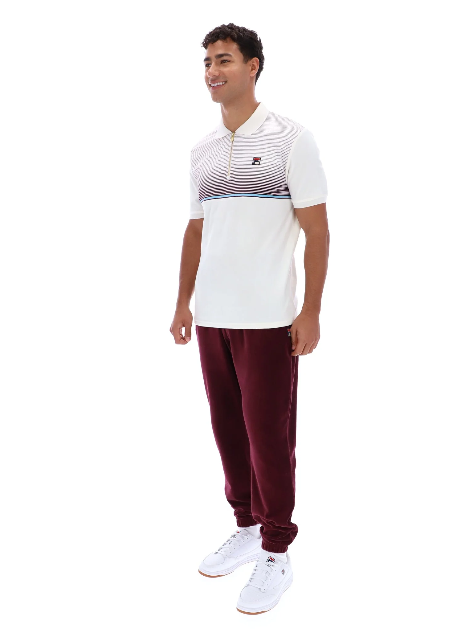 Gardenia Paco Zip Up Velour Polo - Image 4