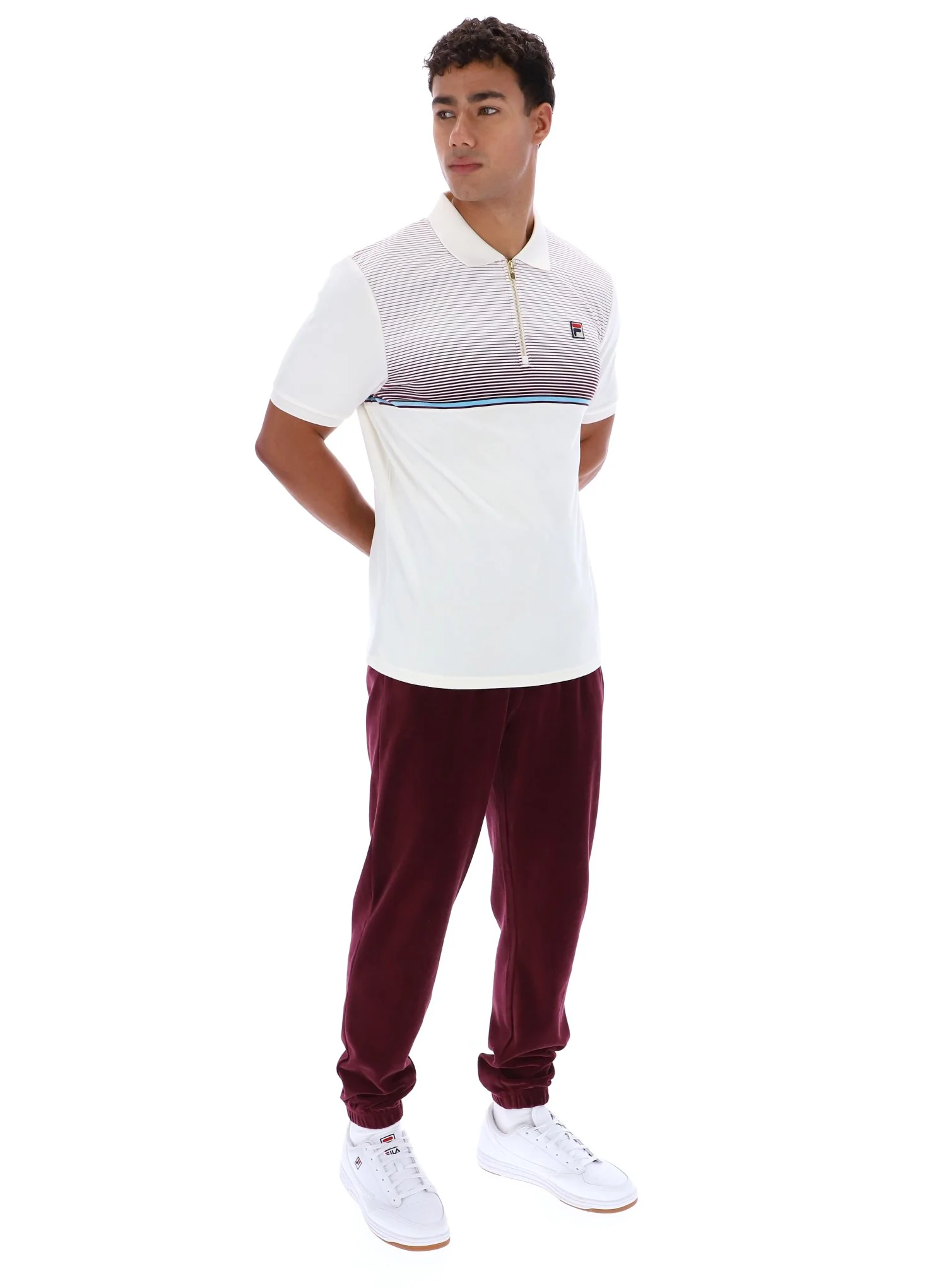 Gardenia Paco Zip Up Velour Polo - Image 5