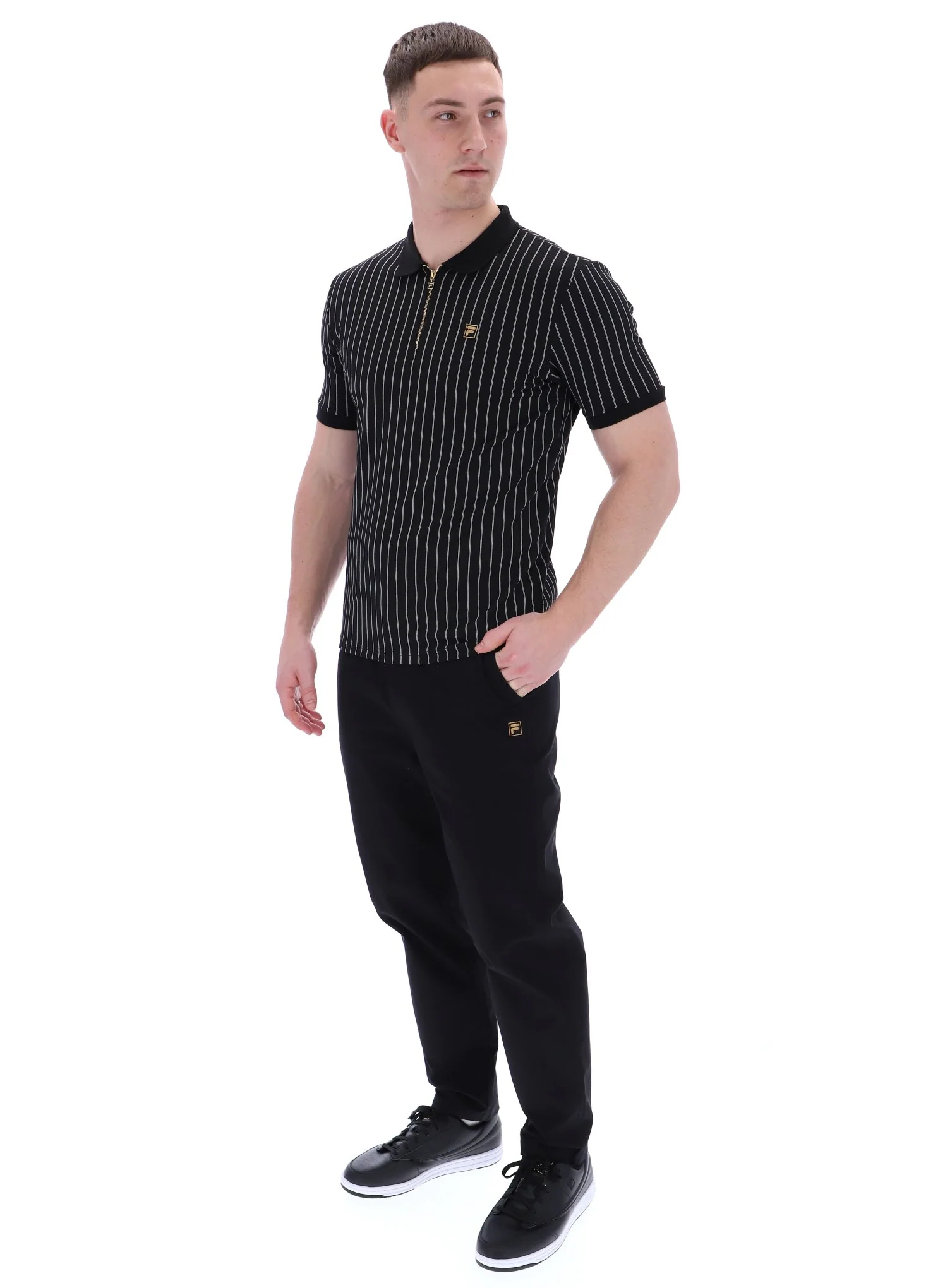 Black Patton Jacquard Stripe Polo - Image 5