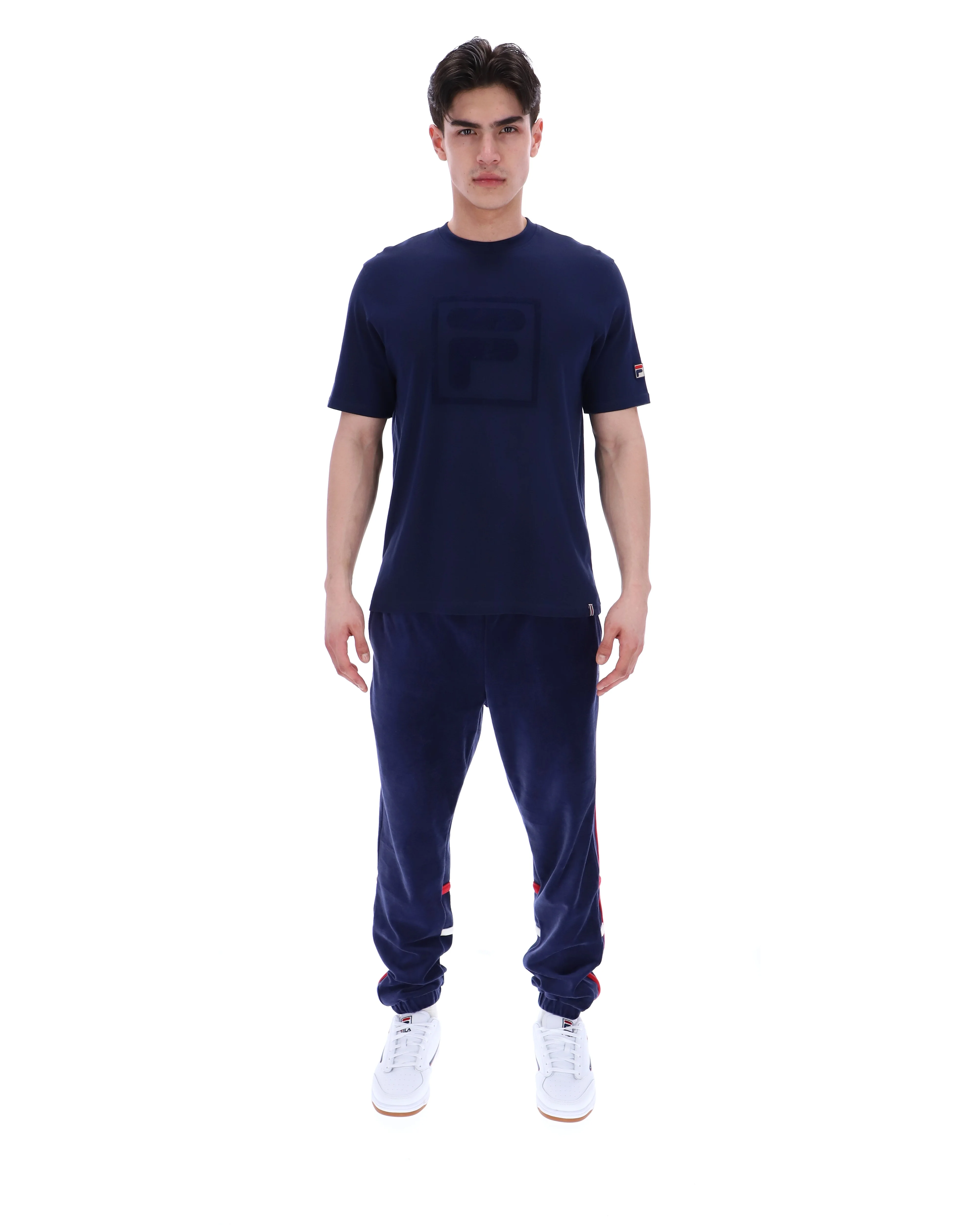 Fila Navy Pepe Tee with Flock Logo - Image 4