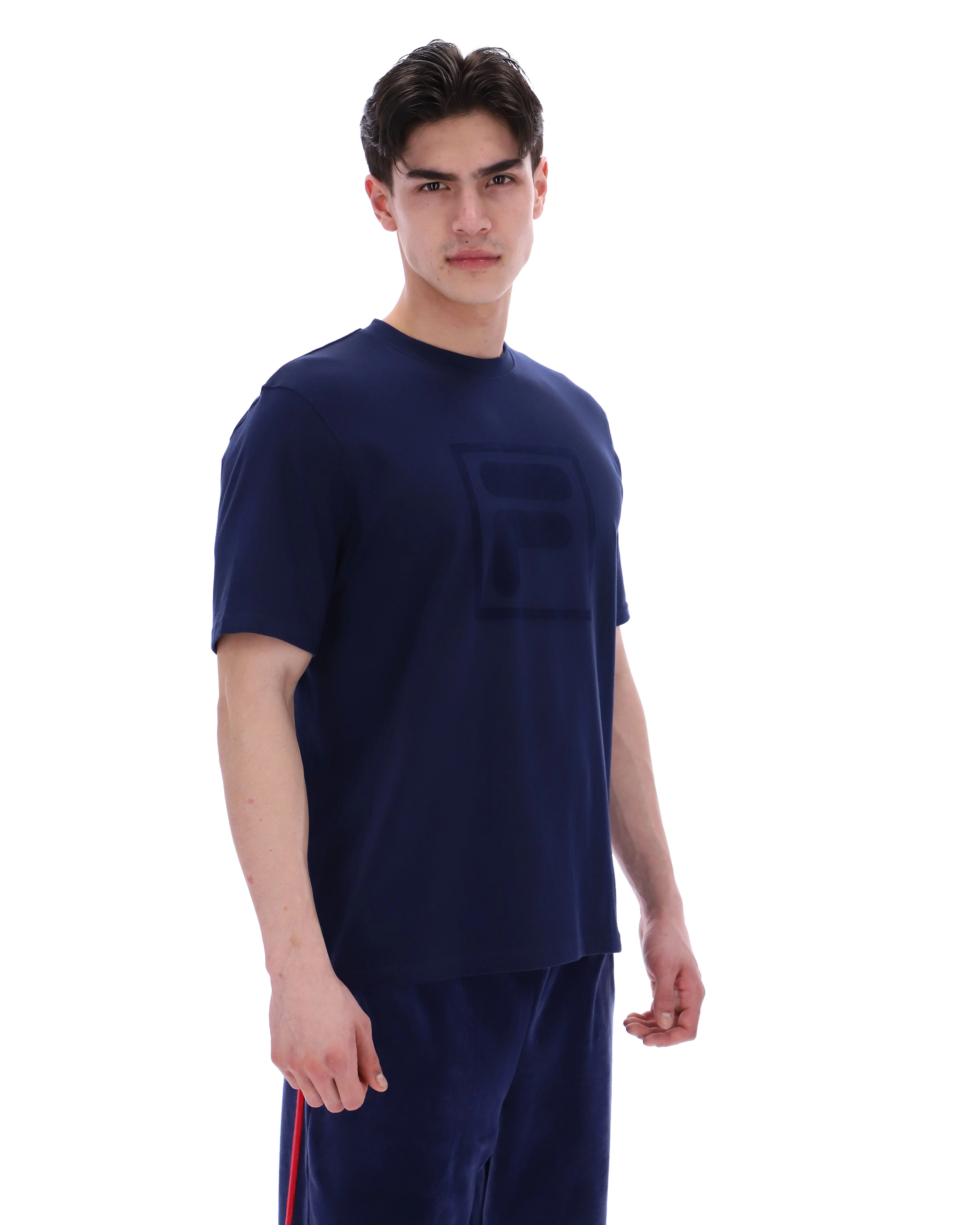 Fila Navy Pepe Tee with Flock Logo - Image 5