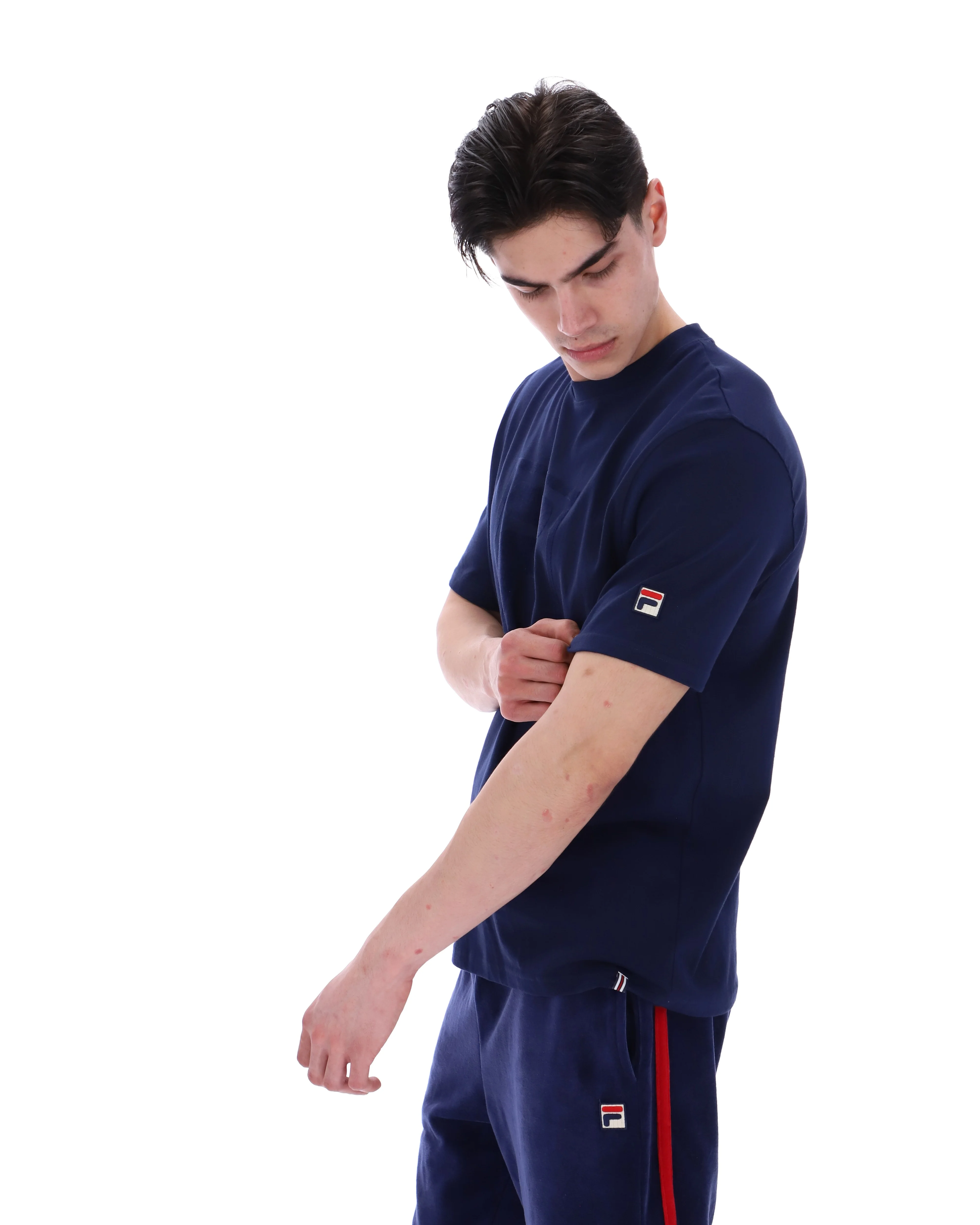 Fila Navy Pepe Tee with Flock Logo - Image 6