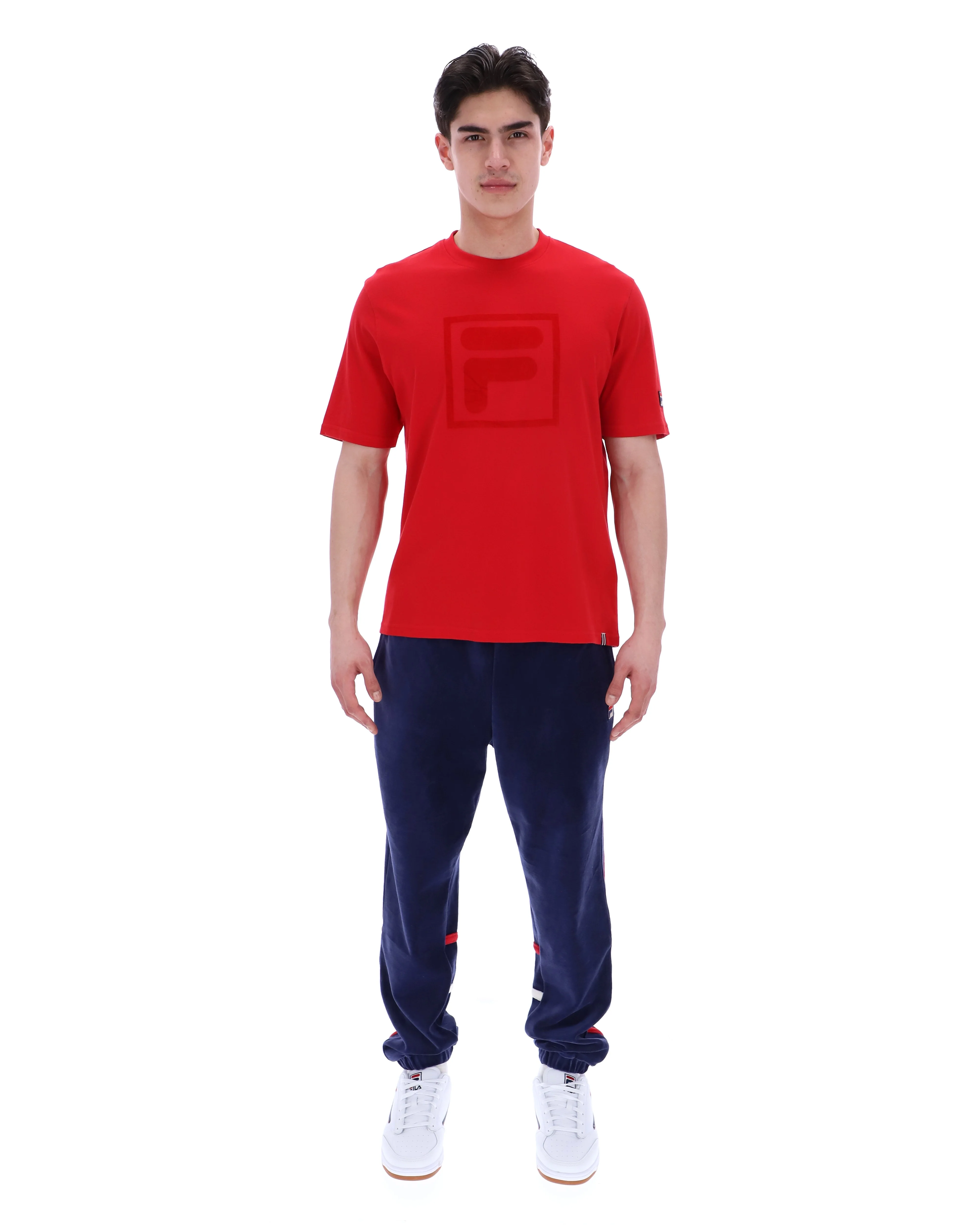 Fila Red Pepe Tee with Flock Logo - Image 4