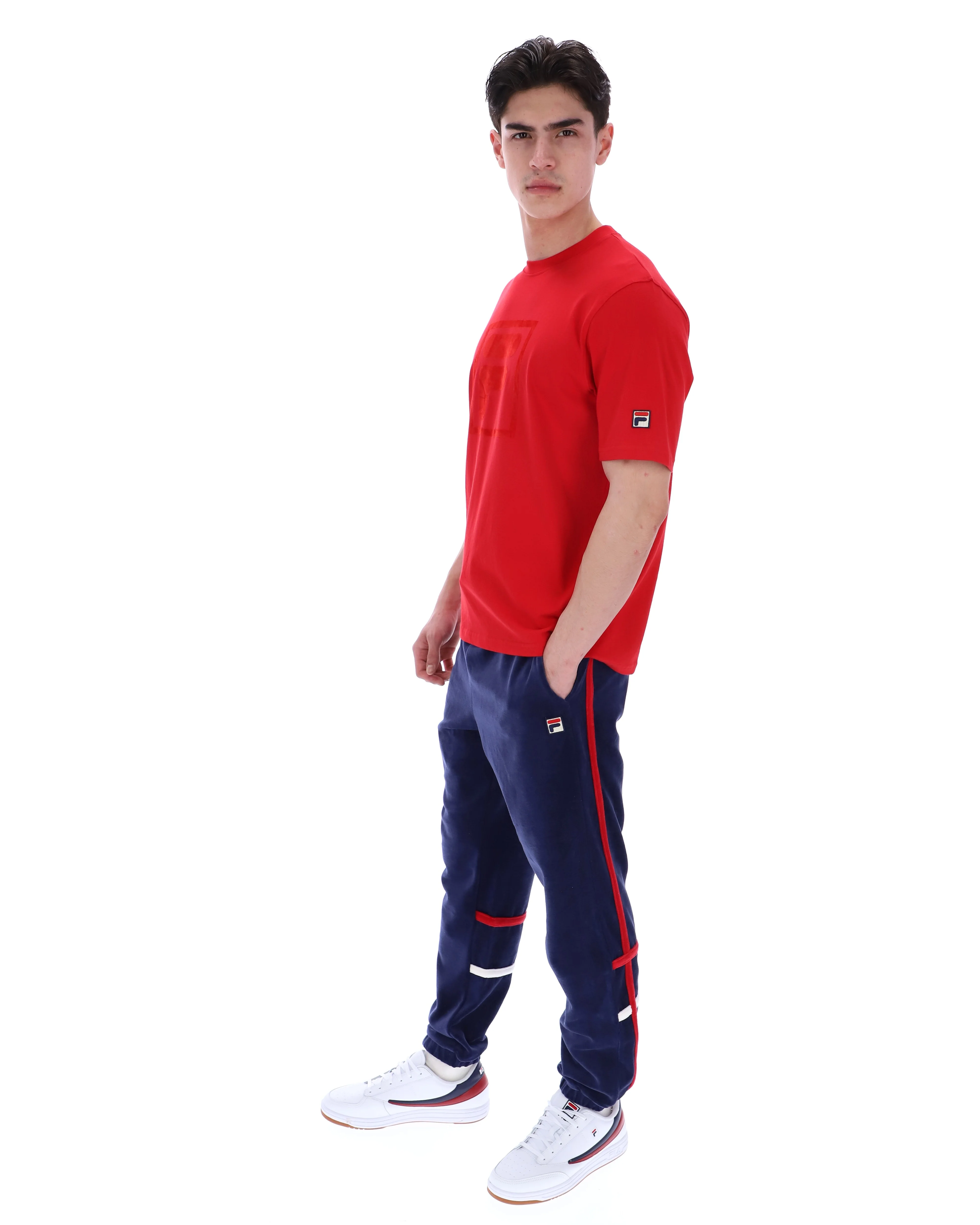 Fila Red Pepe Tee with Flock Logo - Image 7