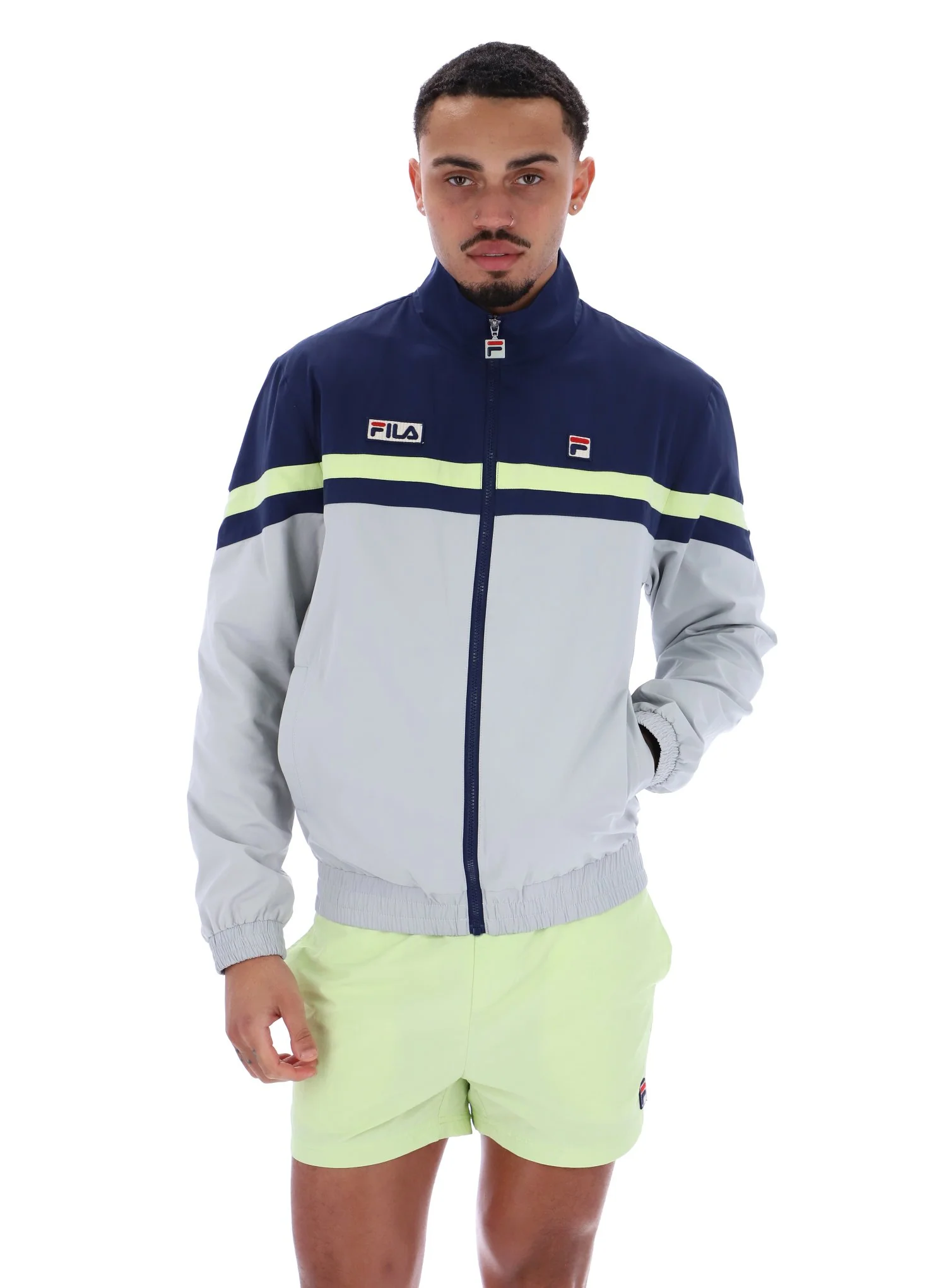 Fila Navy Phillip Cut And Sew Track Top - Image 3