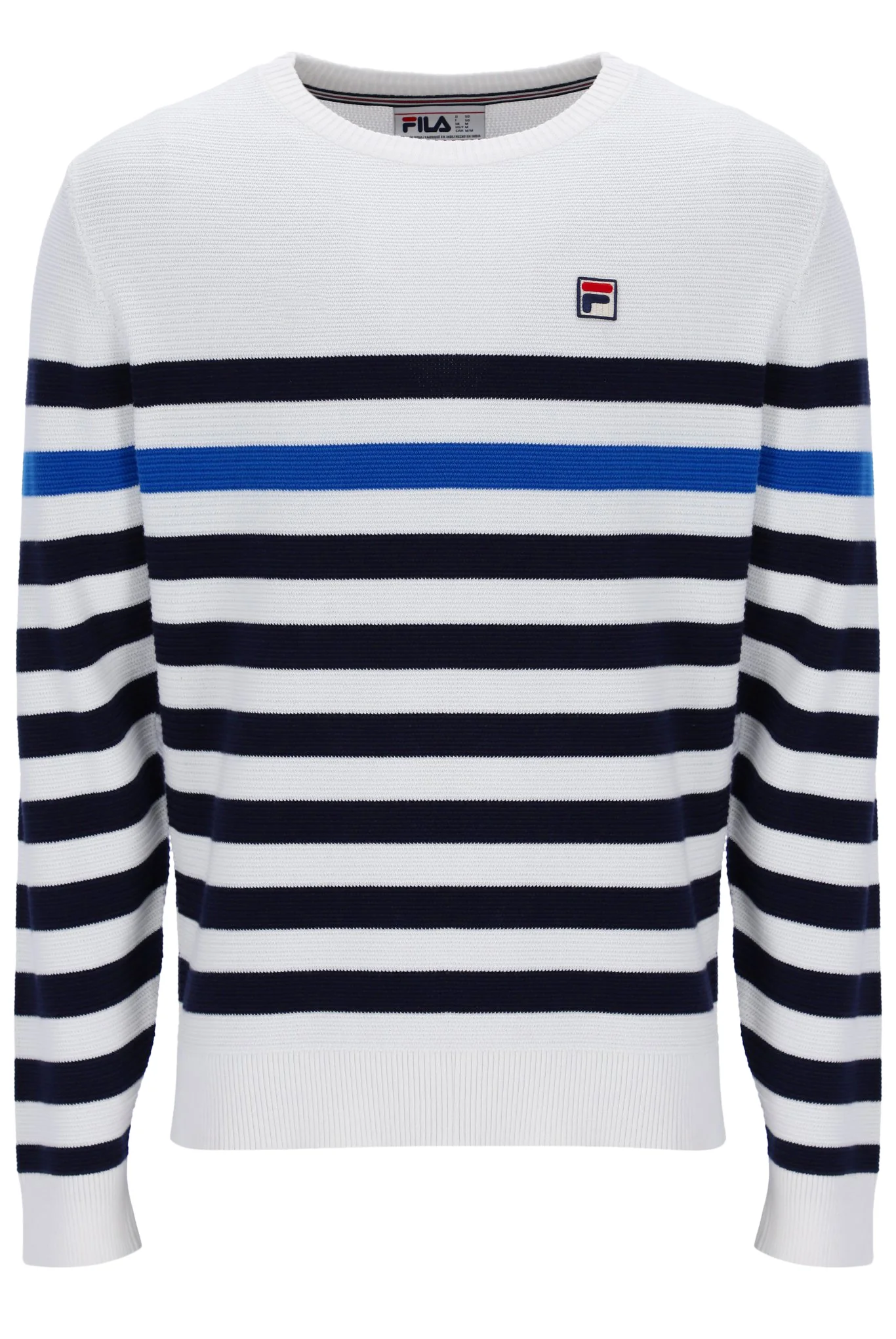 Striped Rakulan Crochet Knitted Sweatshirt - Image 3