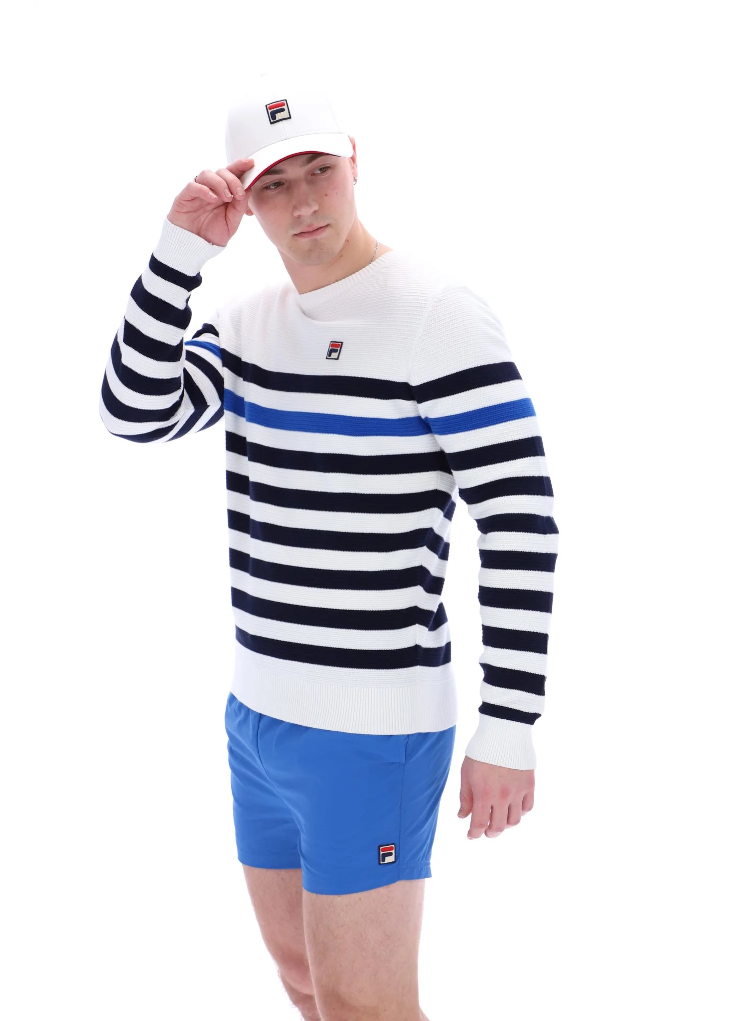 Striped Rakulan Crochet Knitted Sweatshirt - Image 5