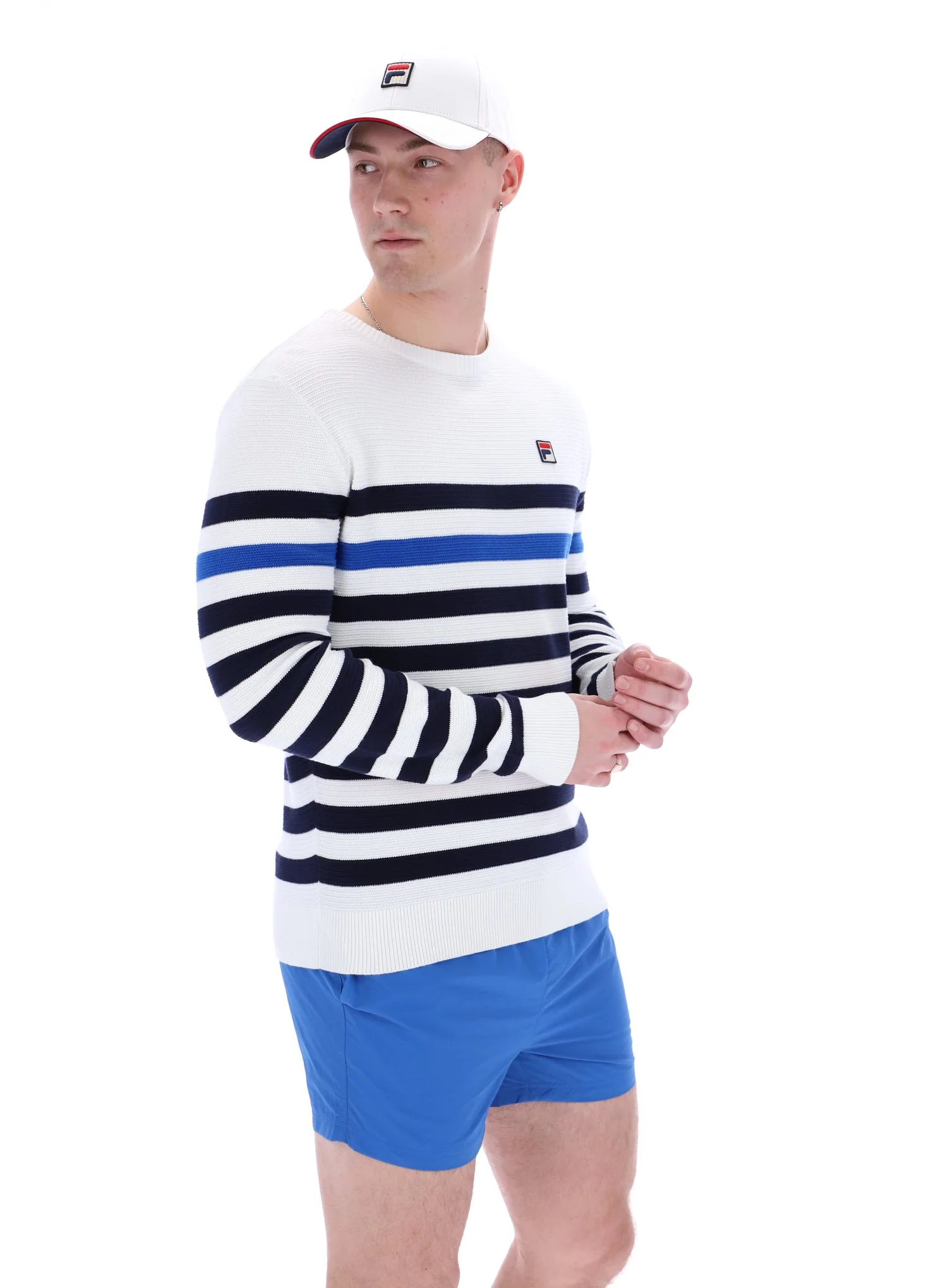 Striped Rakulan Crochet Knitted Sweatshirt - Image 6