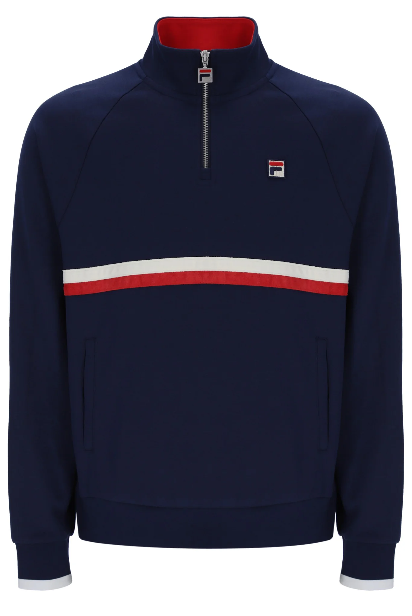 Fila Navy Rolando 1/4 Zip Neck Sweatshirt - Image 2