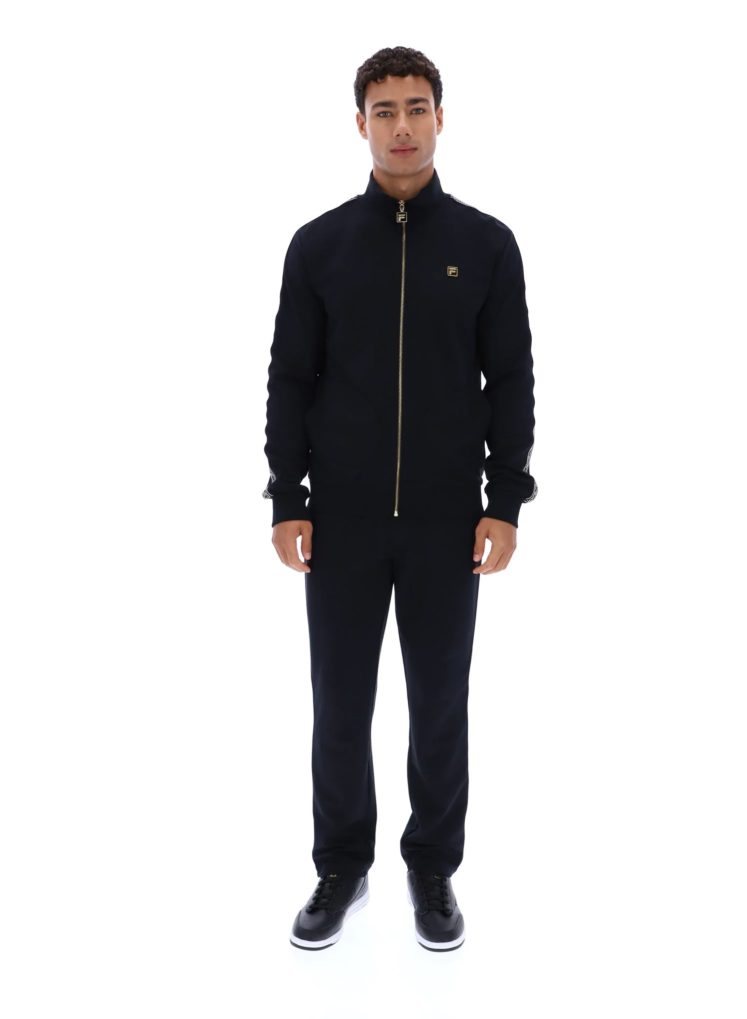 Black Roman Full Zip Jacket with Tape Detail - Image 4