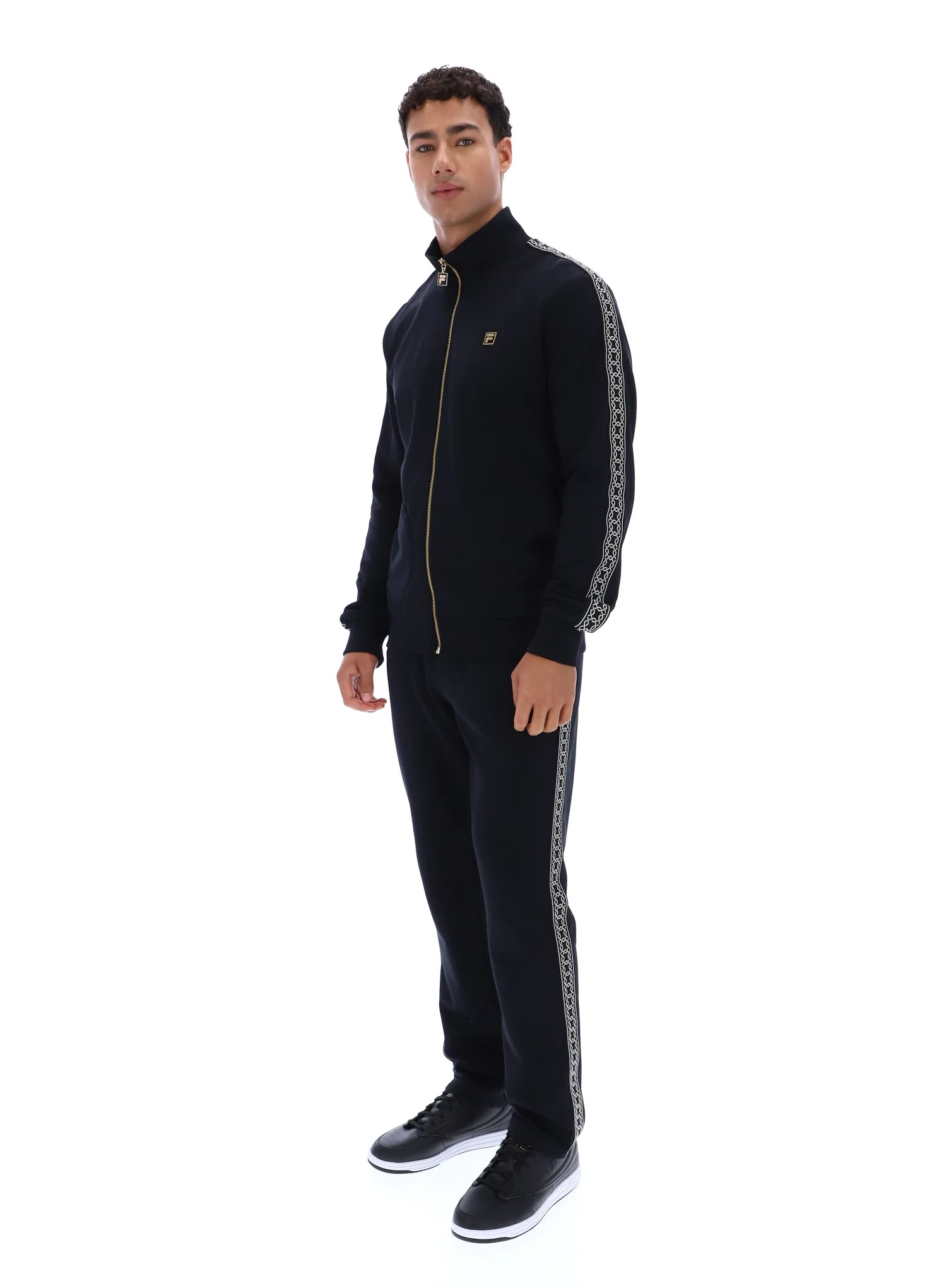 Black Roman Full Zip Jacket with Tape Detail - Image 5