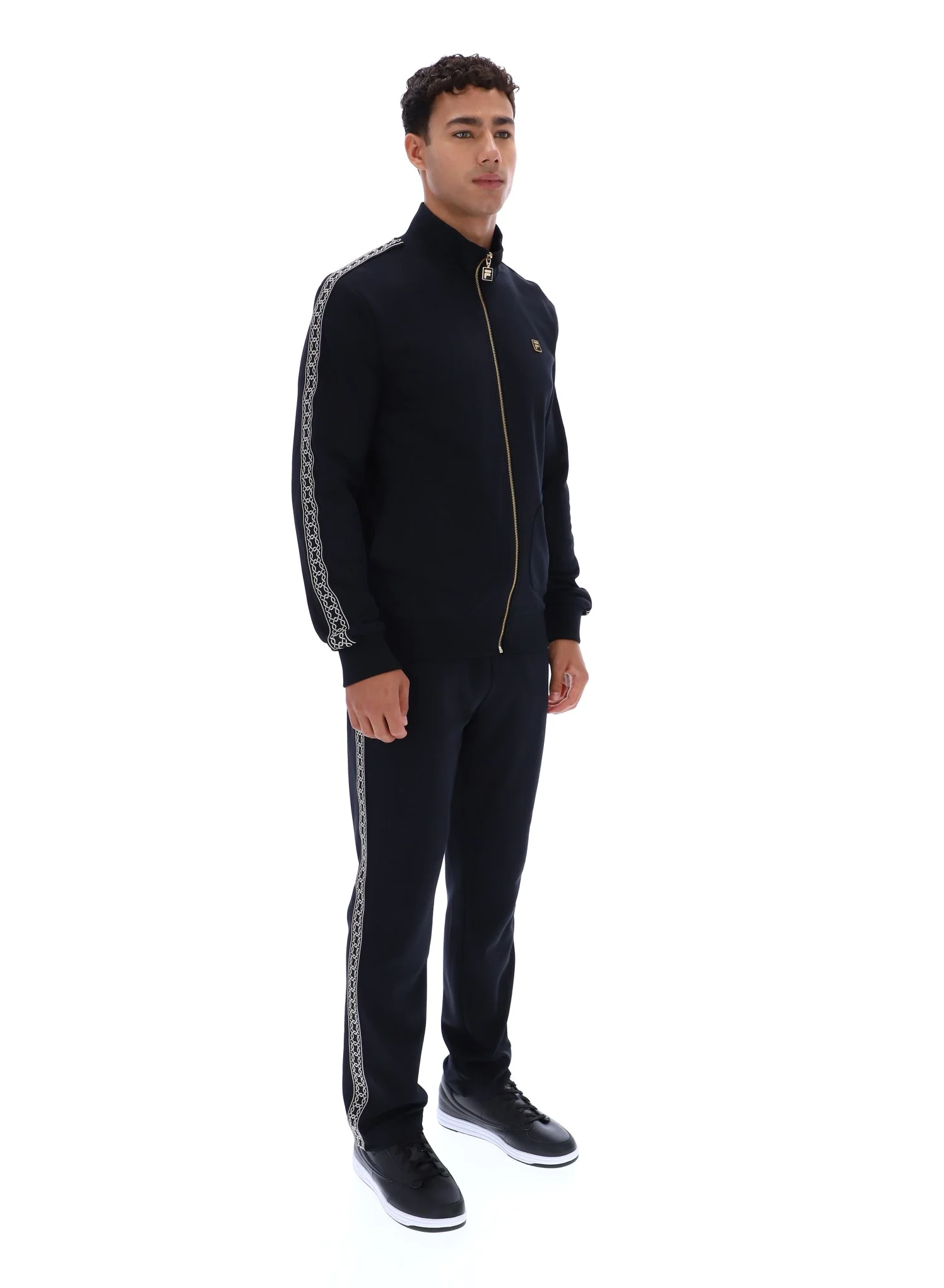 Black Roman Full Zip Jacket with Tape Detail - Image 6