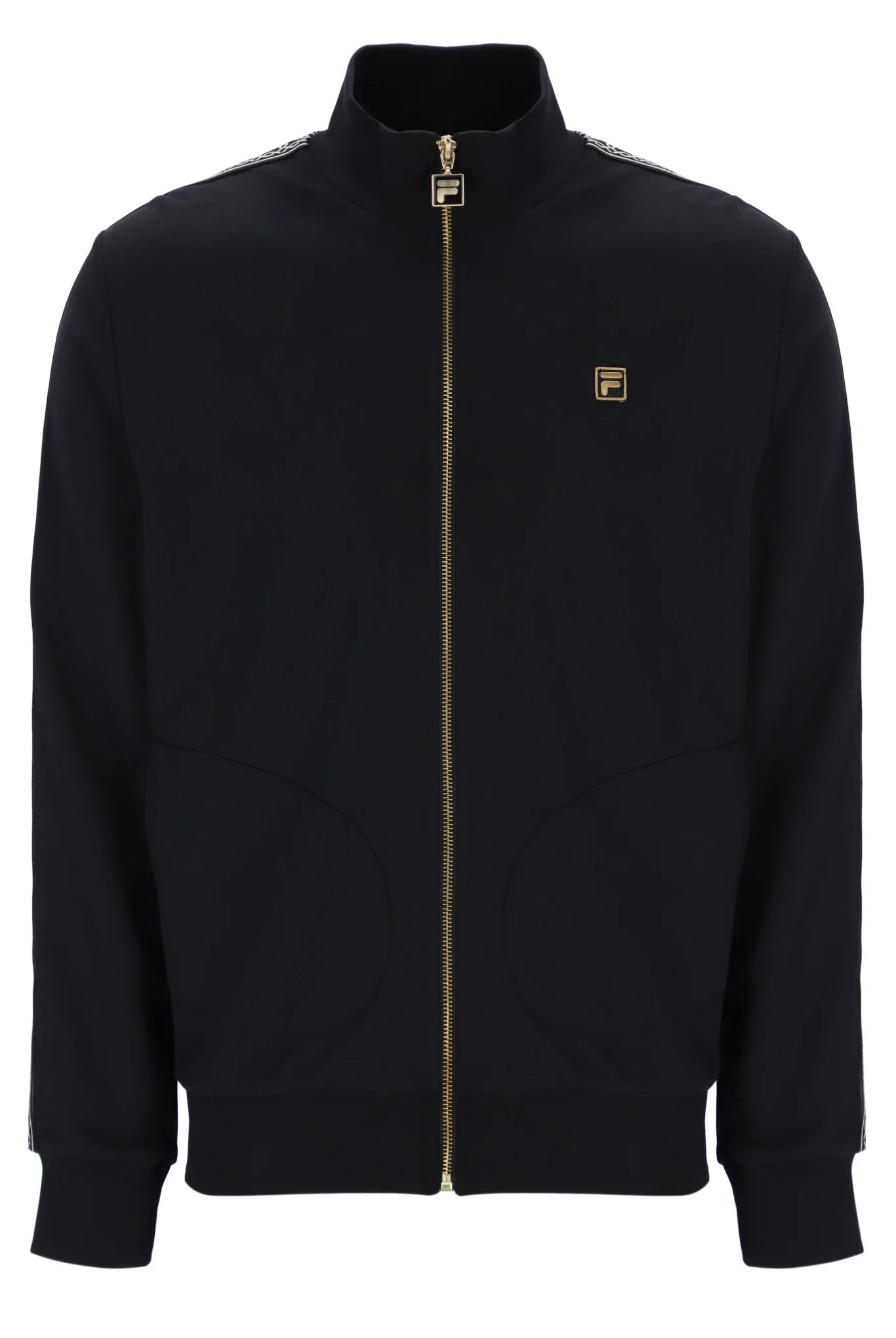 Black Roman Full Zip Jacket with Tape Detail - Image 9