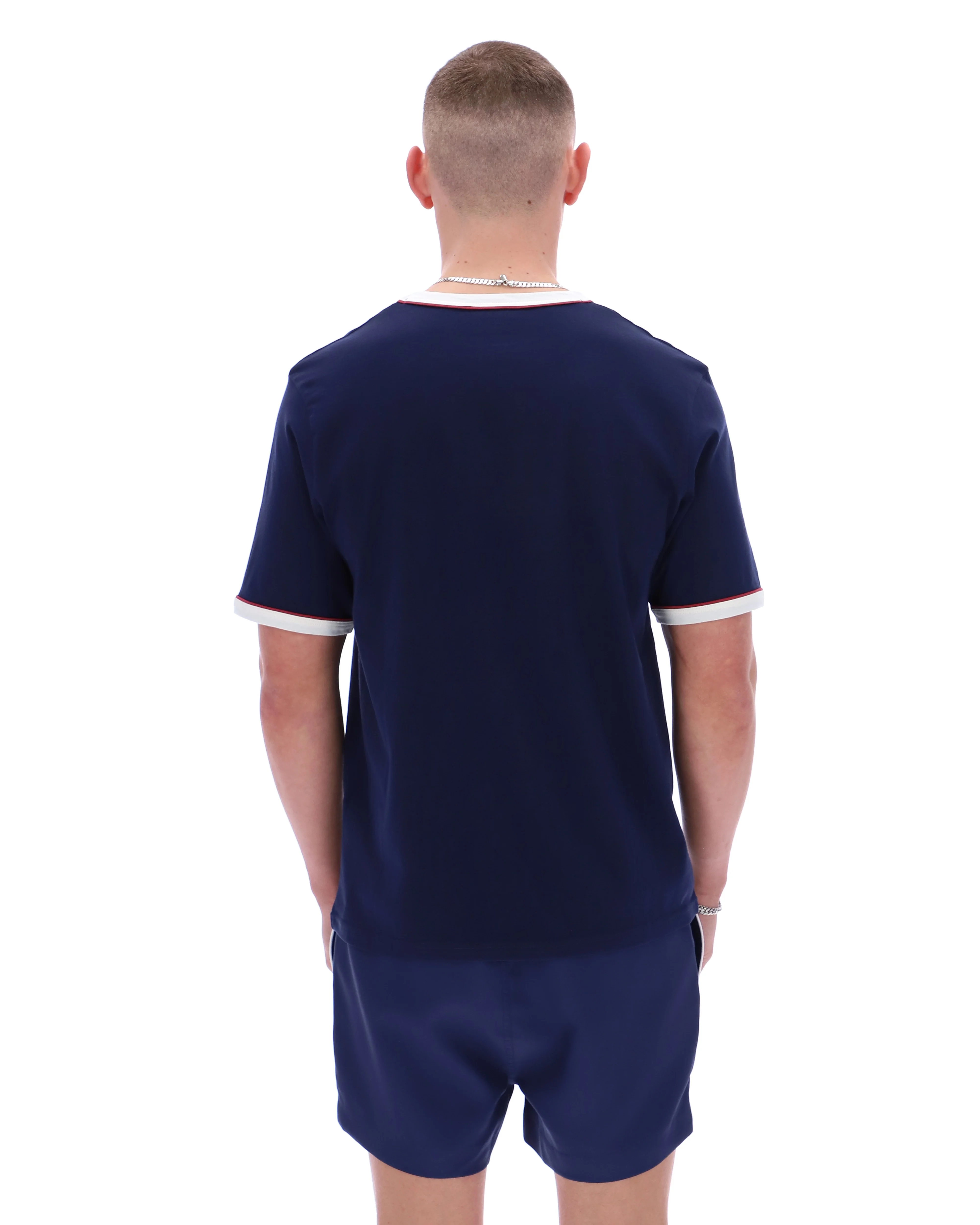 Fila Navy Rosario Tee with Terry Stripes - Image 8