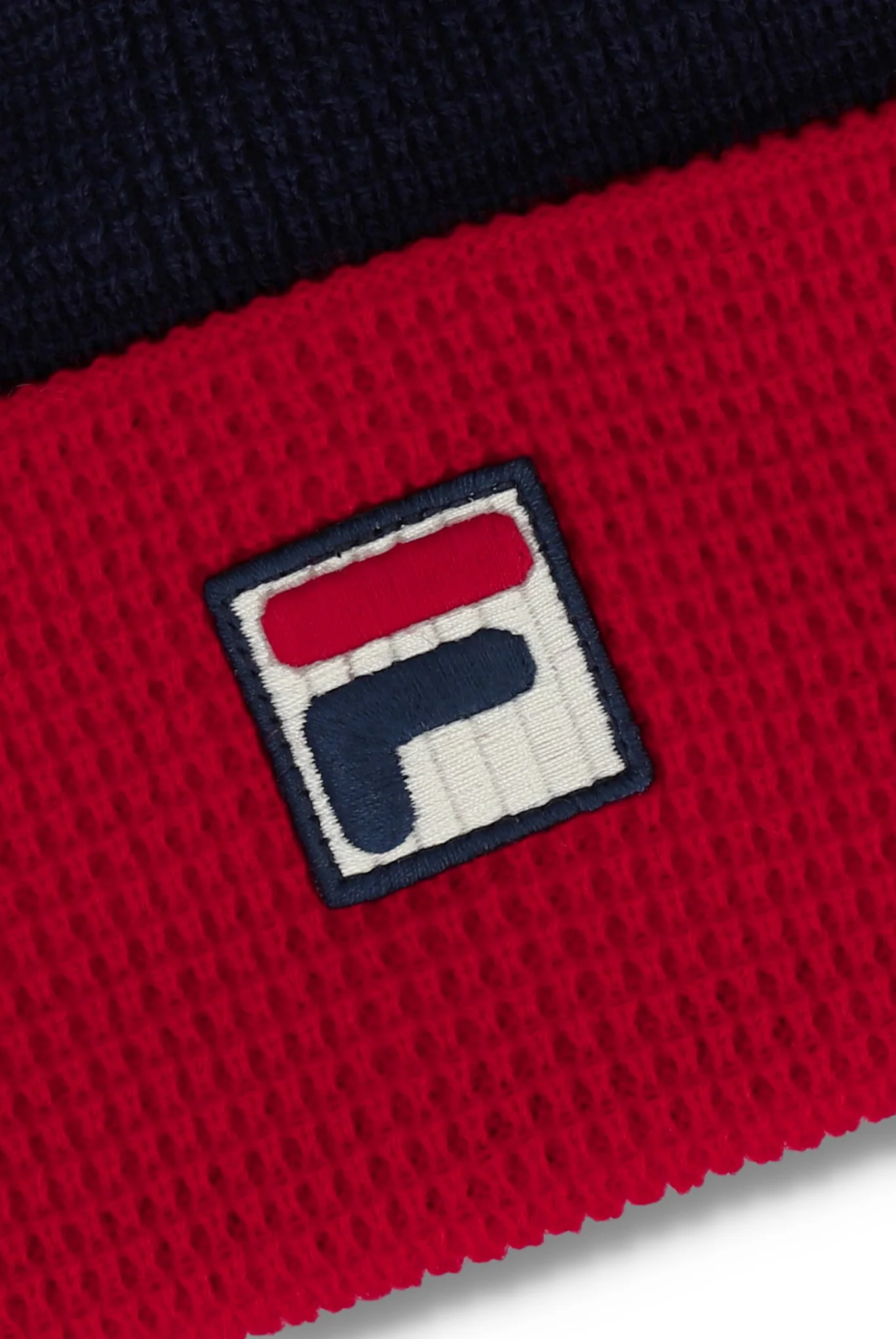 Fila Navy Rune Colourblock Turn-Up Beanie - Image 3