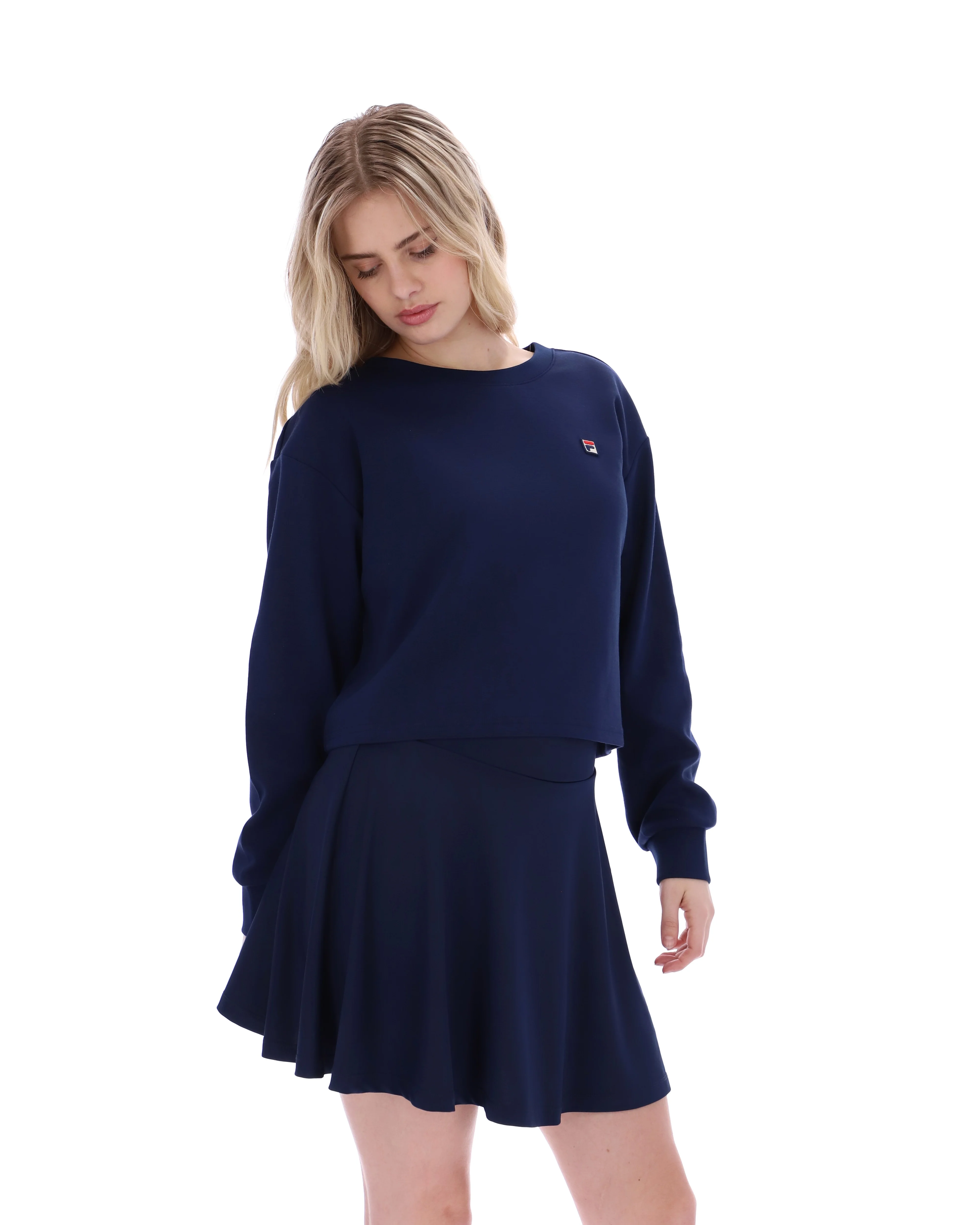 Fila Navy Sestri Wide Crew Neck Sweatshirt - Image 5