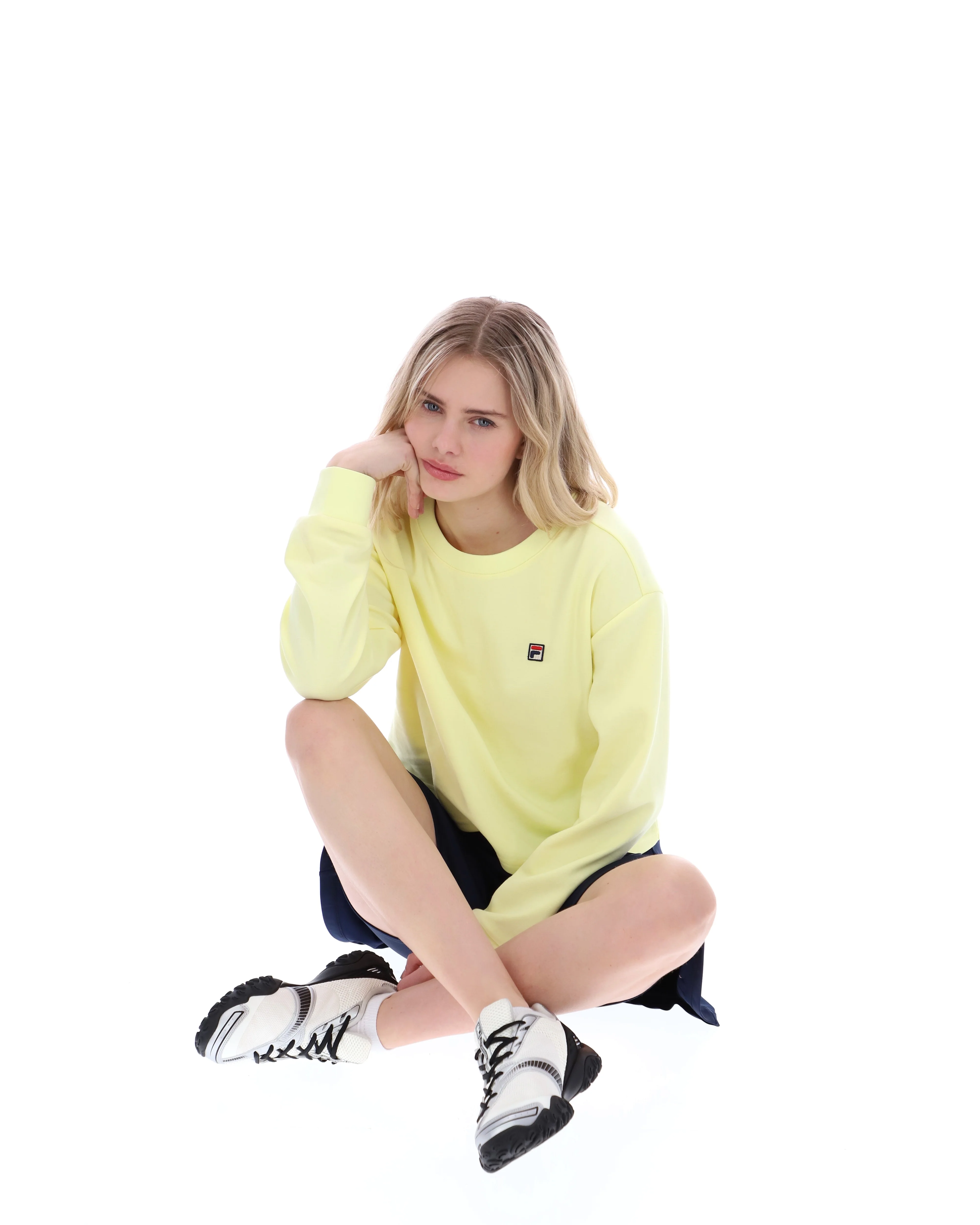 Wax Yellow Sestri Wide Crew Neck Sweatshirt - Image 3