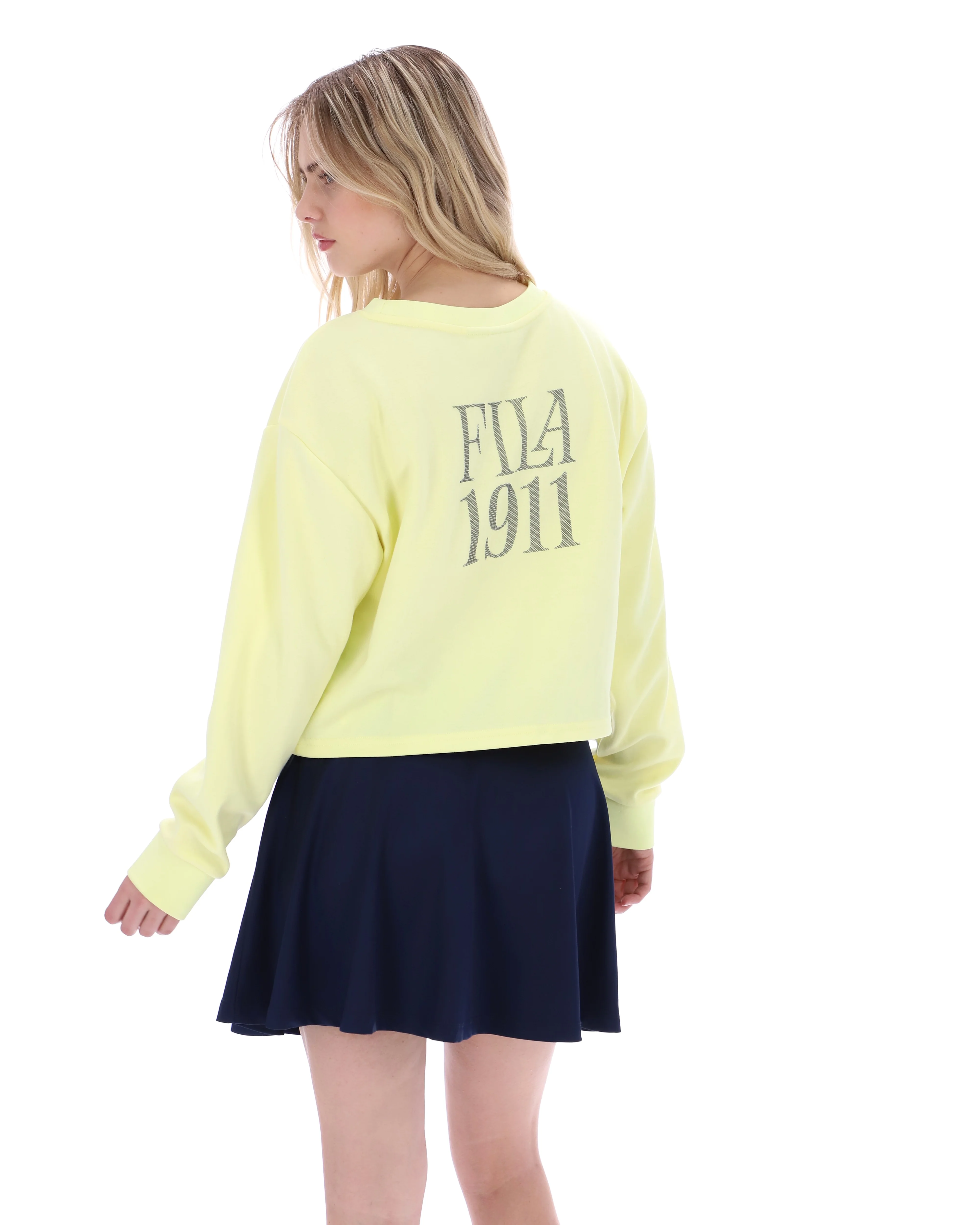 Wax Yellow Sestri Wide Crew Neck Sweatshirt - Image 7