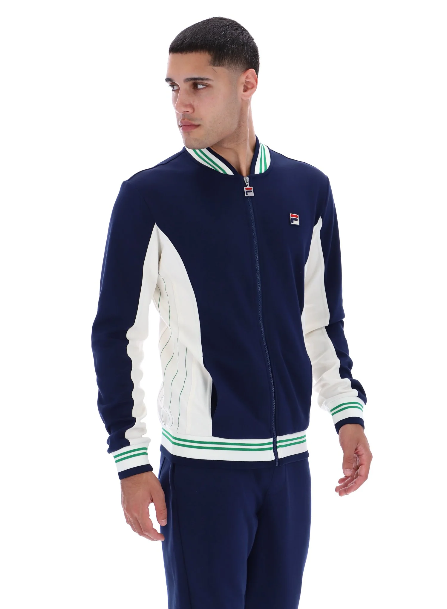 Fila Navy Settanta Baseball Track Top - Image 3